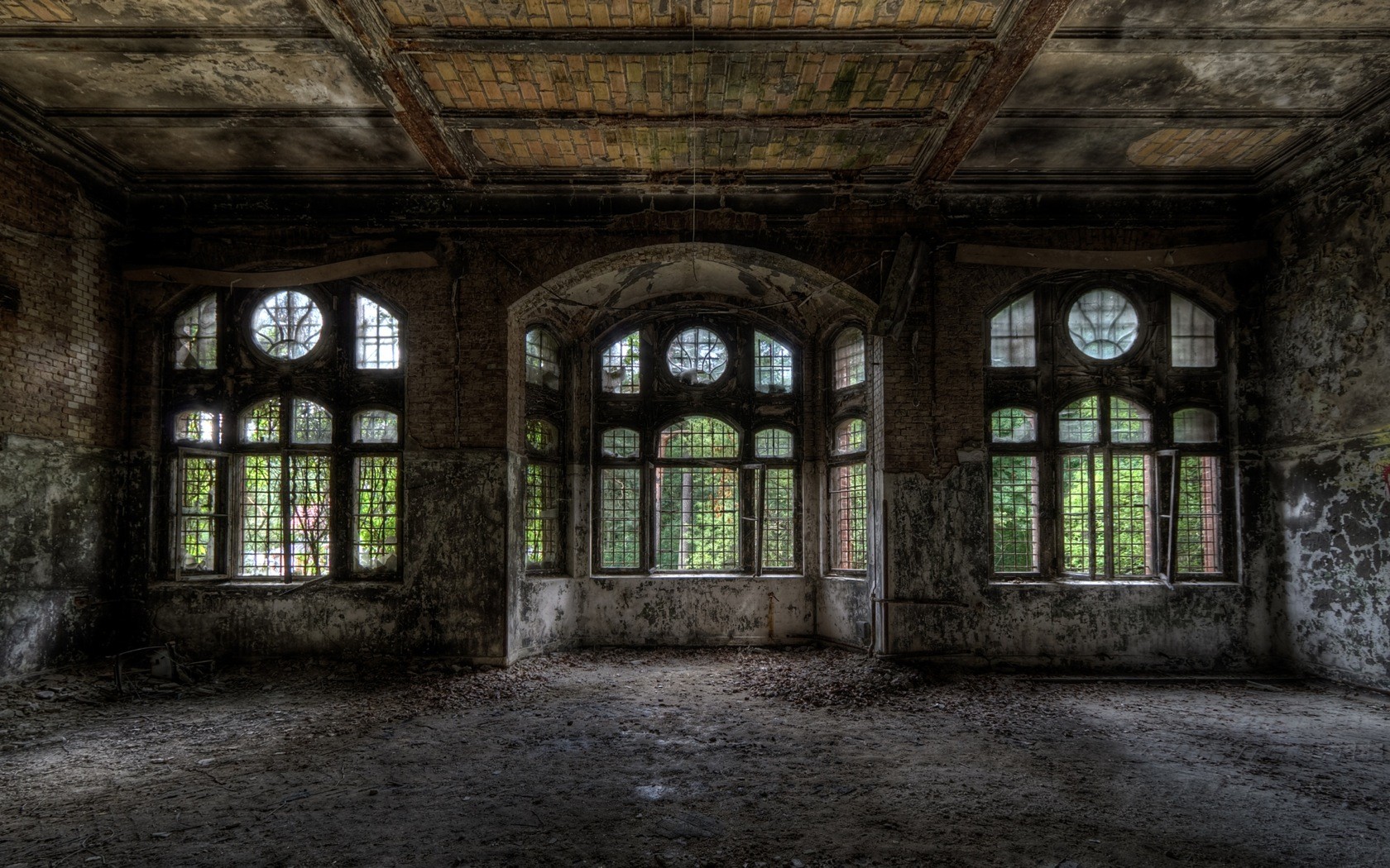 General 1680x1050 HDR window abandoned ruins indoors old