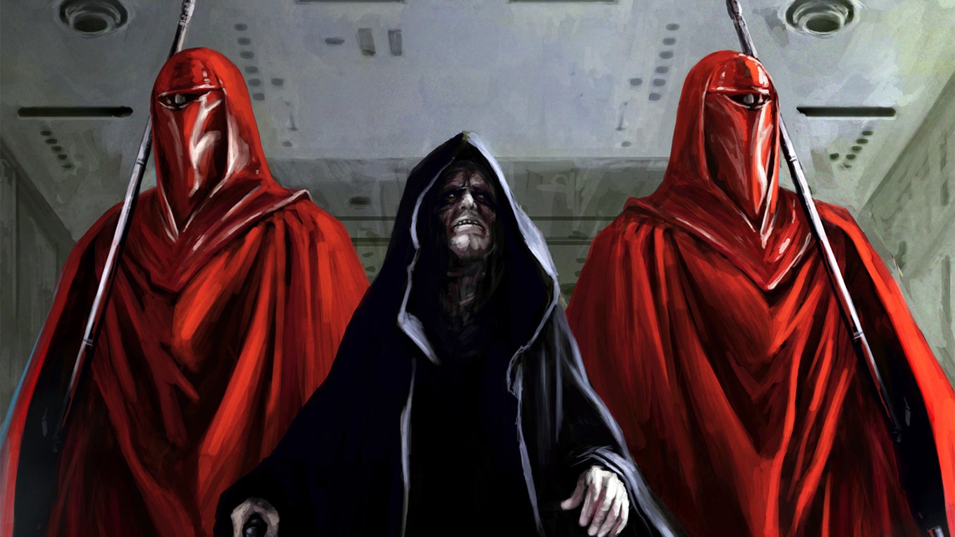 General 1366x768 artwork Emperor Palpatine Darth Sidious Sith science fiction imperial guard Star Wars Villains Star Wars movie characters