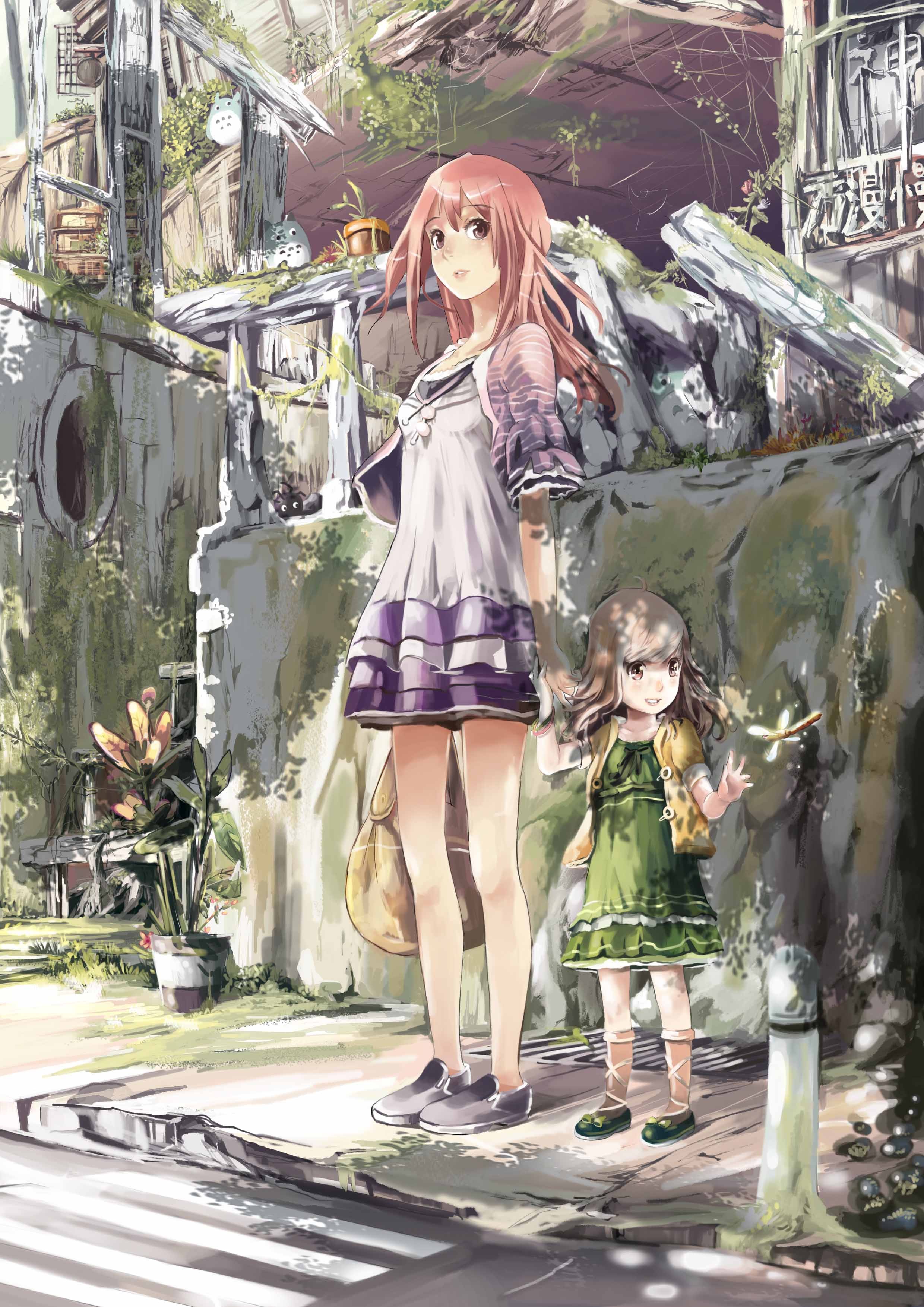 Anime 2480x3508 anime anime girls original characters standing children dress looking at viewer