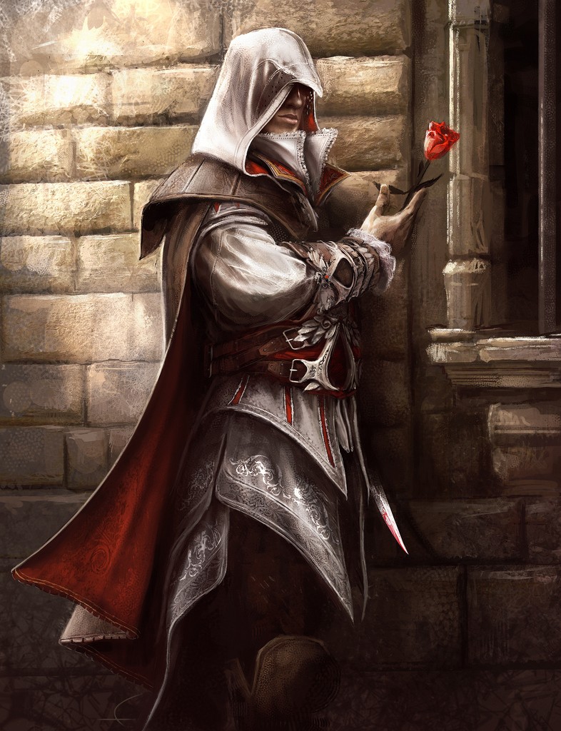 General 786x1024 Assassin's Creed video games PC gaming video game art fantasy art fantasy men flowers plants rose video game men