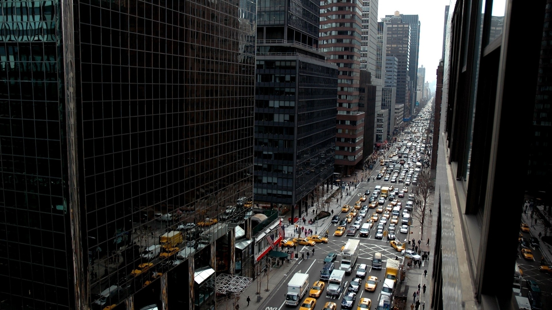 General 1920x1080 New York City street traffic city building taxi USA car vehicle cityscape