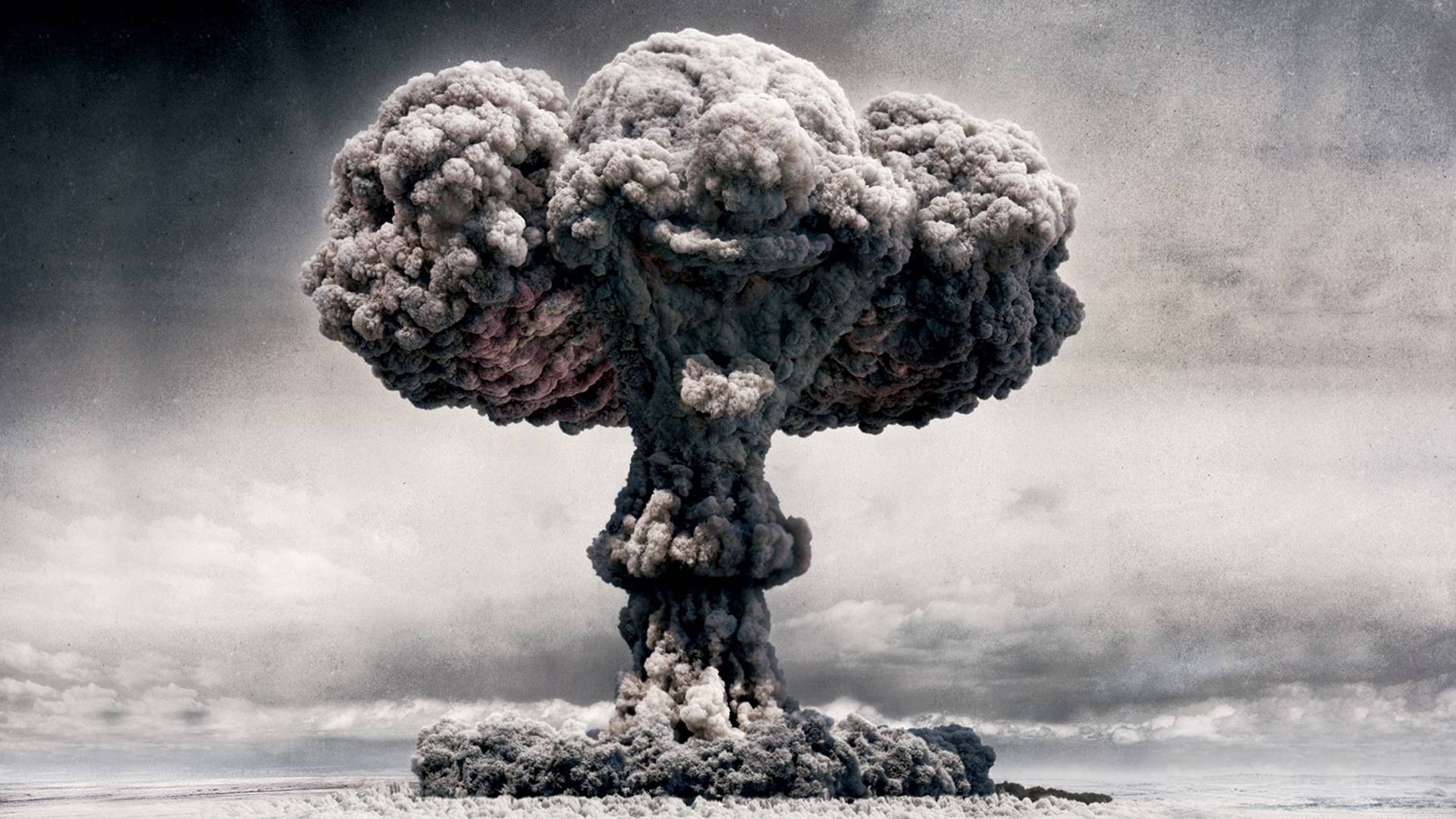 General 1920x1080 nuclear digital art atomic bomb mushroom clouds clown explosion