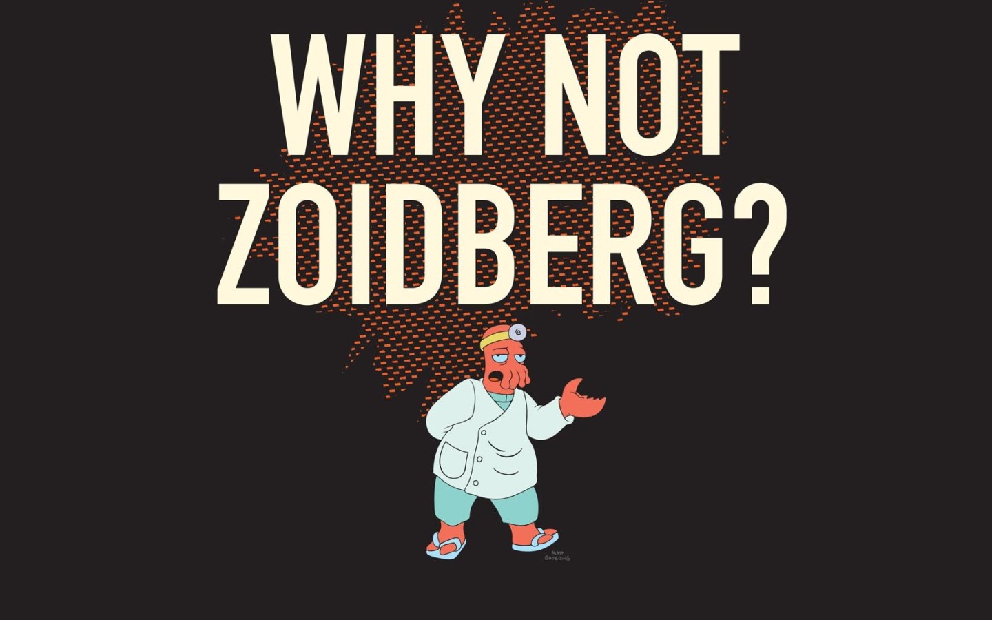 General 1440x900 Futurama cartoon animation humor typography Zoidberg simple background TV series science fiction