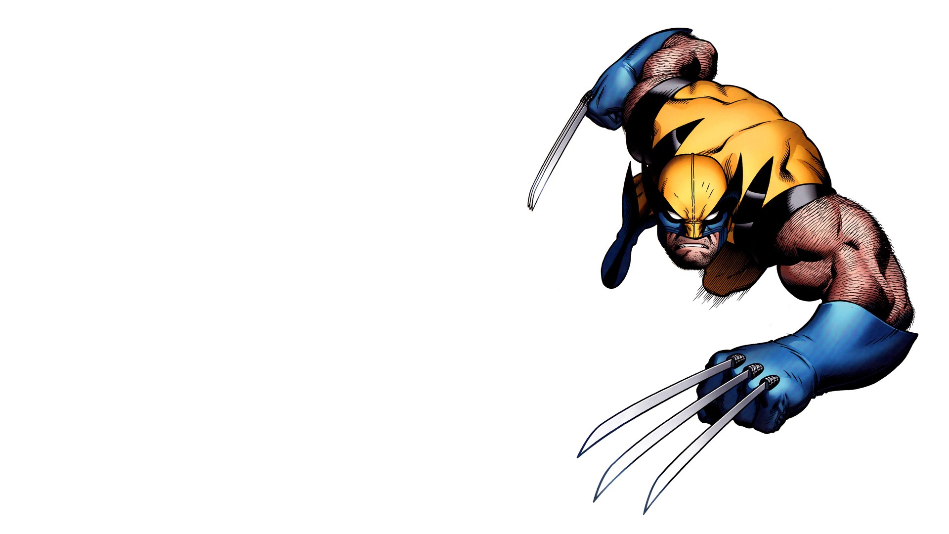 General 1920x1080 Wolverine white background Marvel Comics simple background X-Men