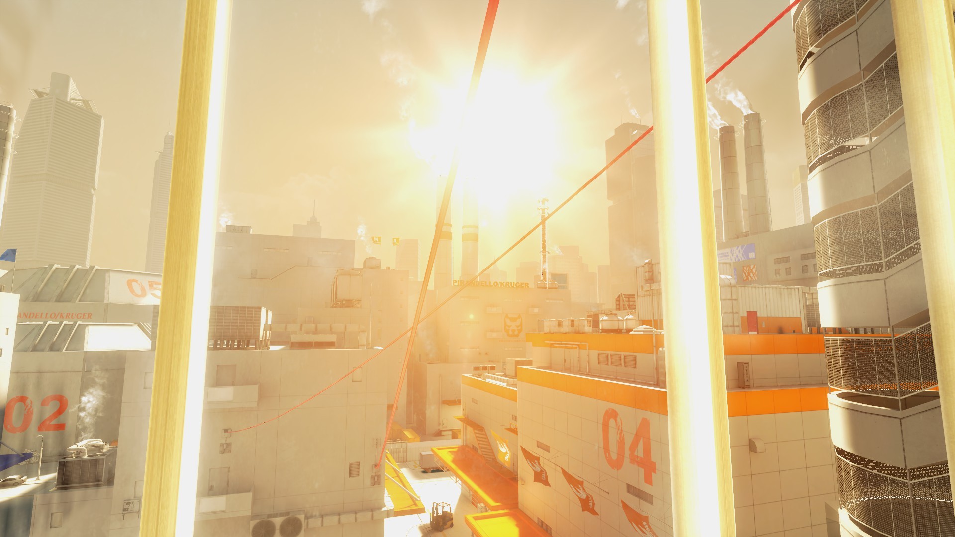 General 1920x1080 video games Mirror's Edge CGI numbers PC gaming cityscape