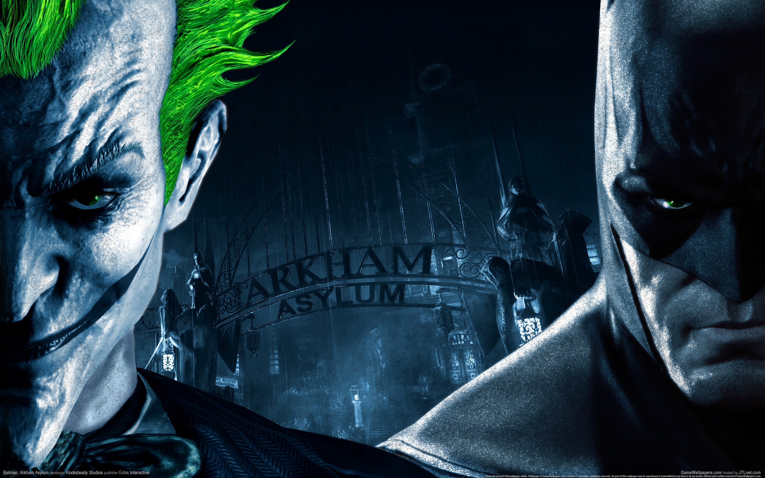 General 2560x1600 Joker Batman Batman: Arkham Asylum video games Rocksteady Studios villains hero video game art Eidos Interactive