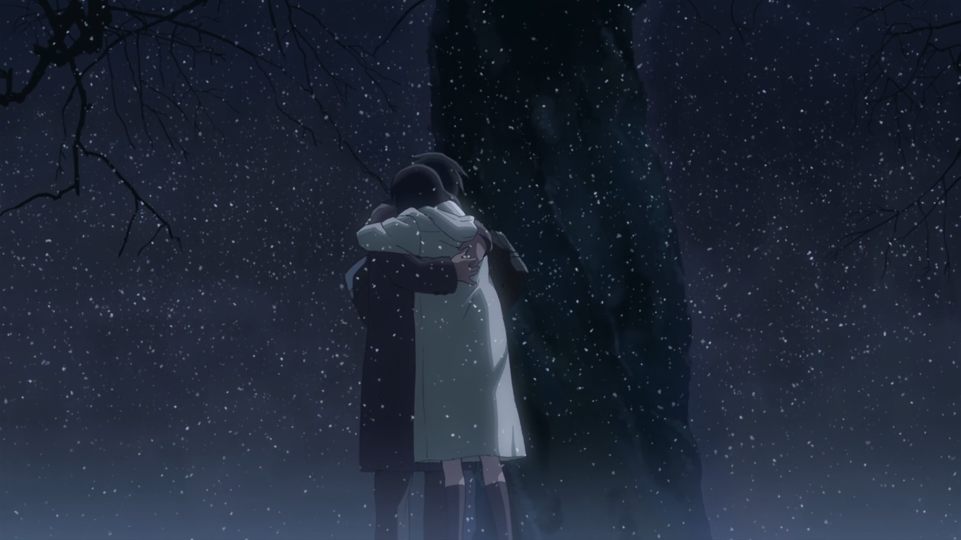 Anime 1920x1080 anime 5 Centimeters Per Second snow winter Makoto Shinkai 