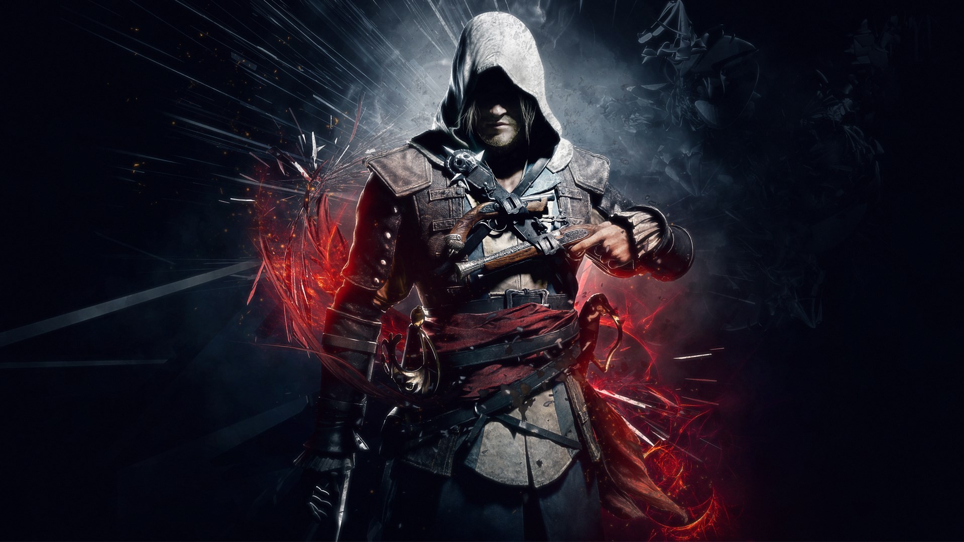General 1920x1080 Edward Kenway Assassin's Creed video games video game men fantasy men gun video game art hoods