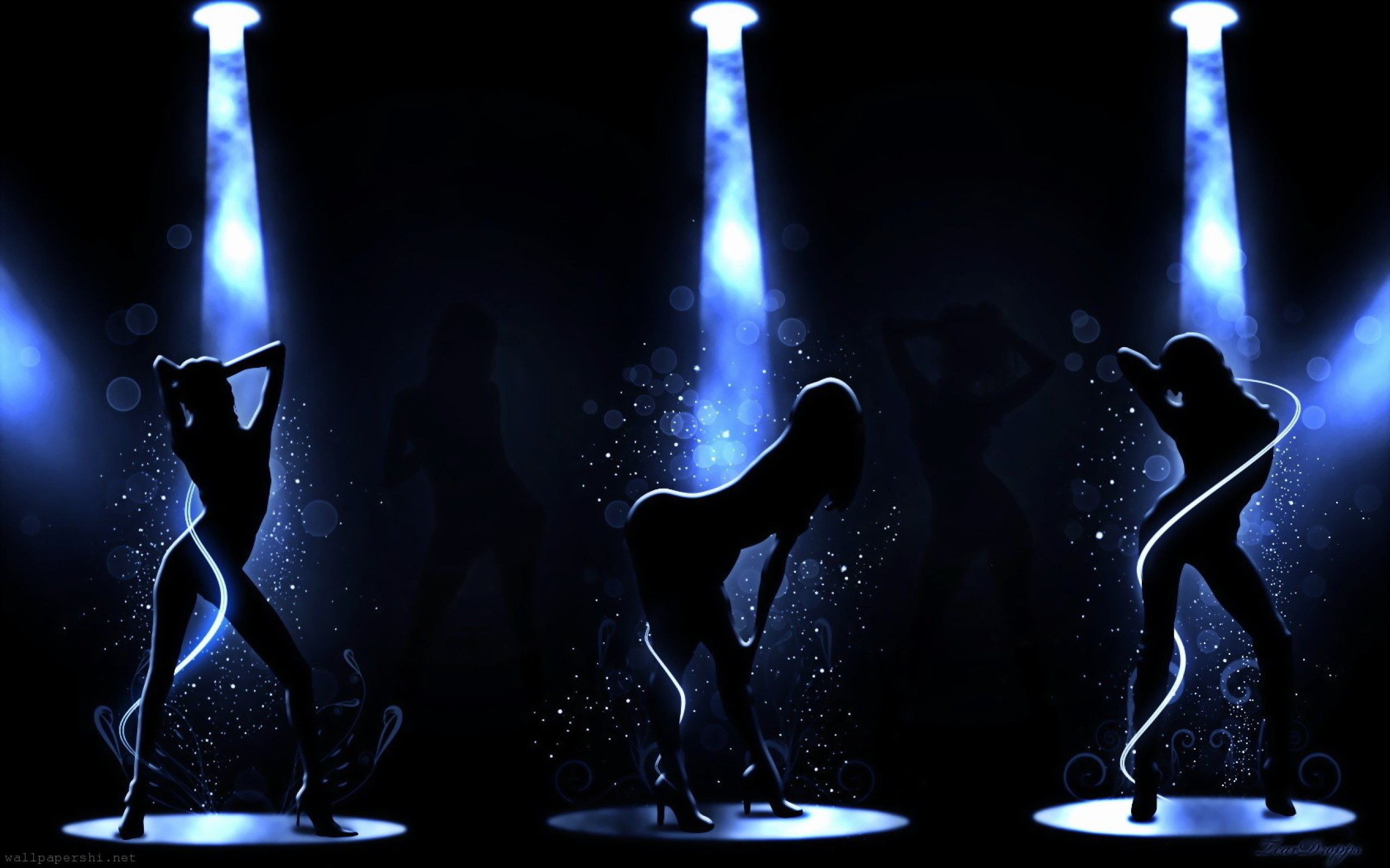 General 2560x1600 digital art dancer women dark silhouette