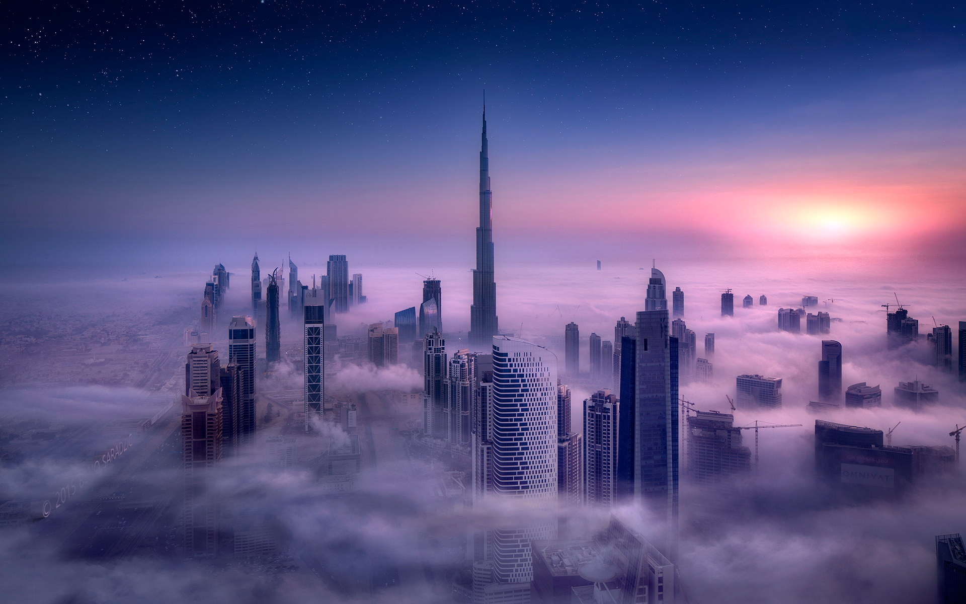 General 1920x1200 cityscape Burj Khalifa Dubai city mist skyscraper building long exposure tower clouds sky architecture 500px United Arab Emirates