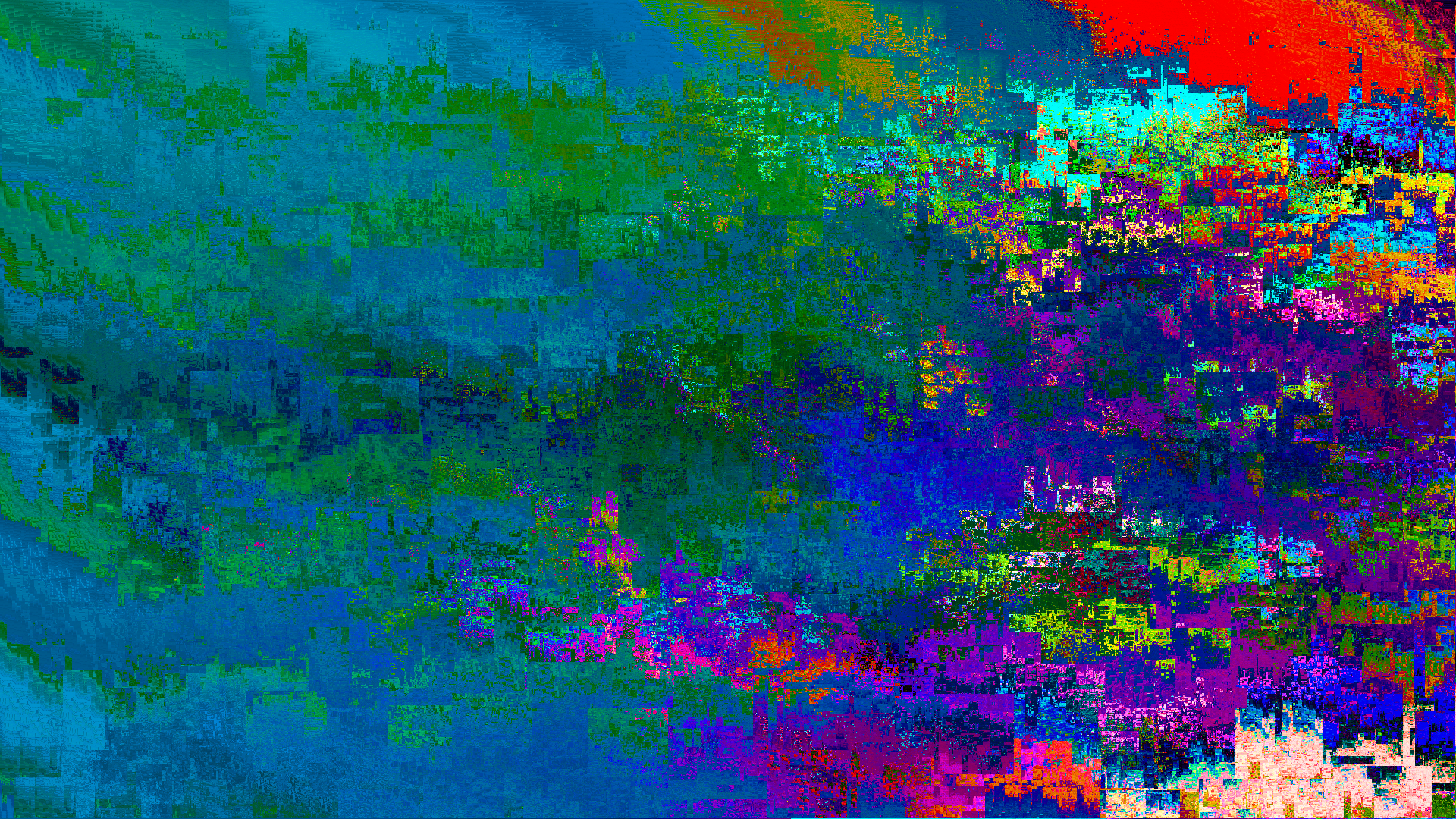 General 1920x1080 glitch art colorful digital art
