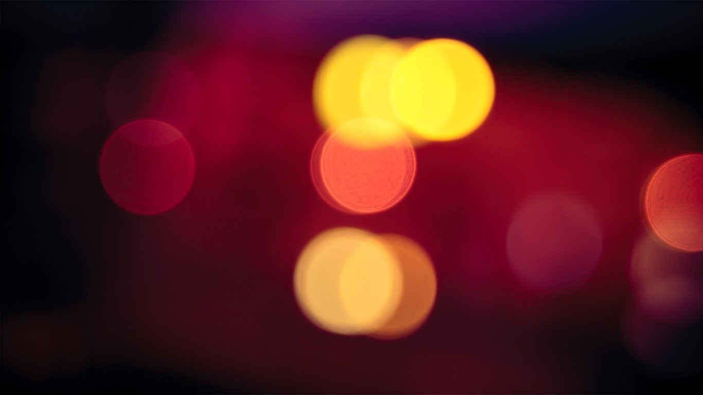 General 1366x768 bokeh photography colorful lights red yellow