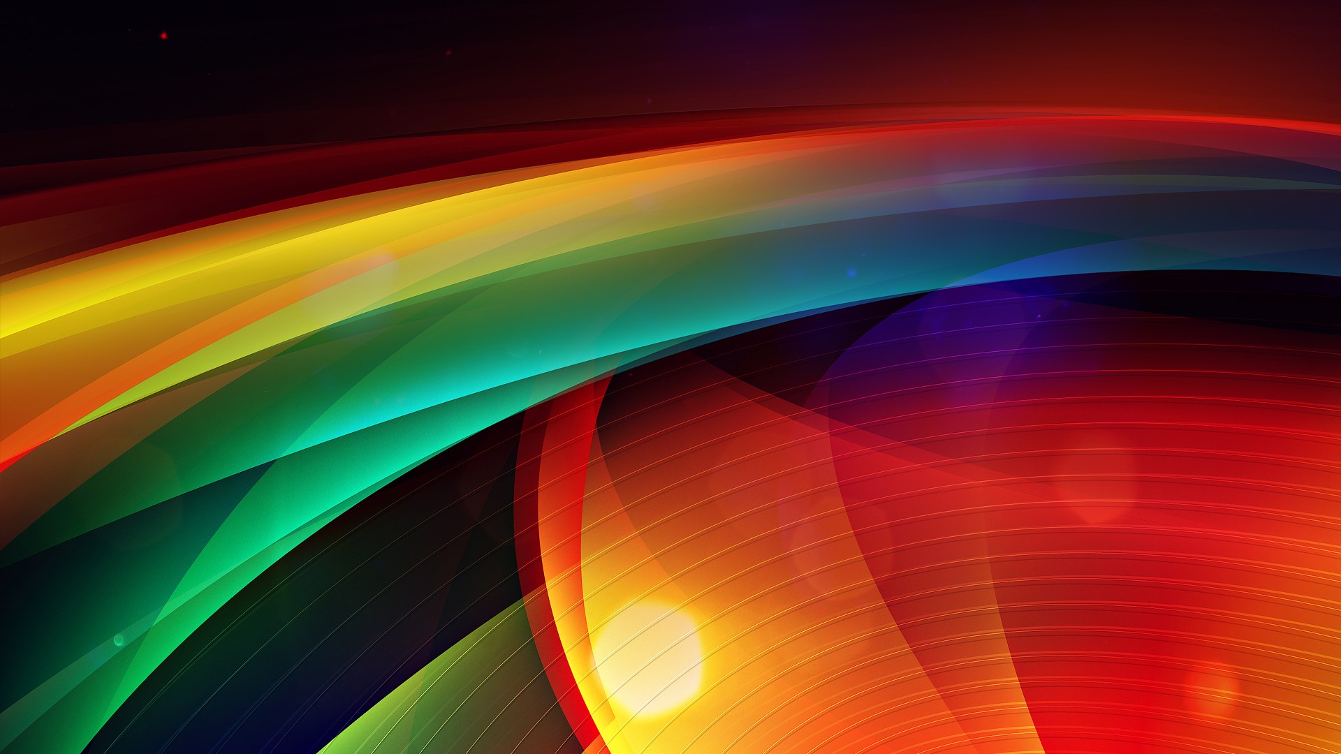 General 1920x1080 digital art colorful shapes abstract PerfectHue digital glowing