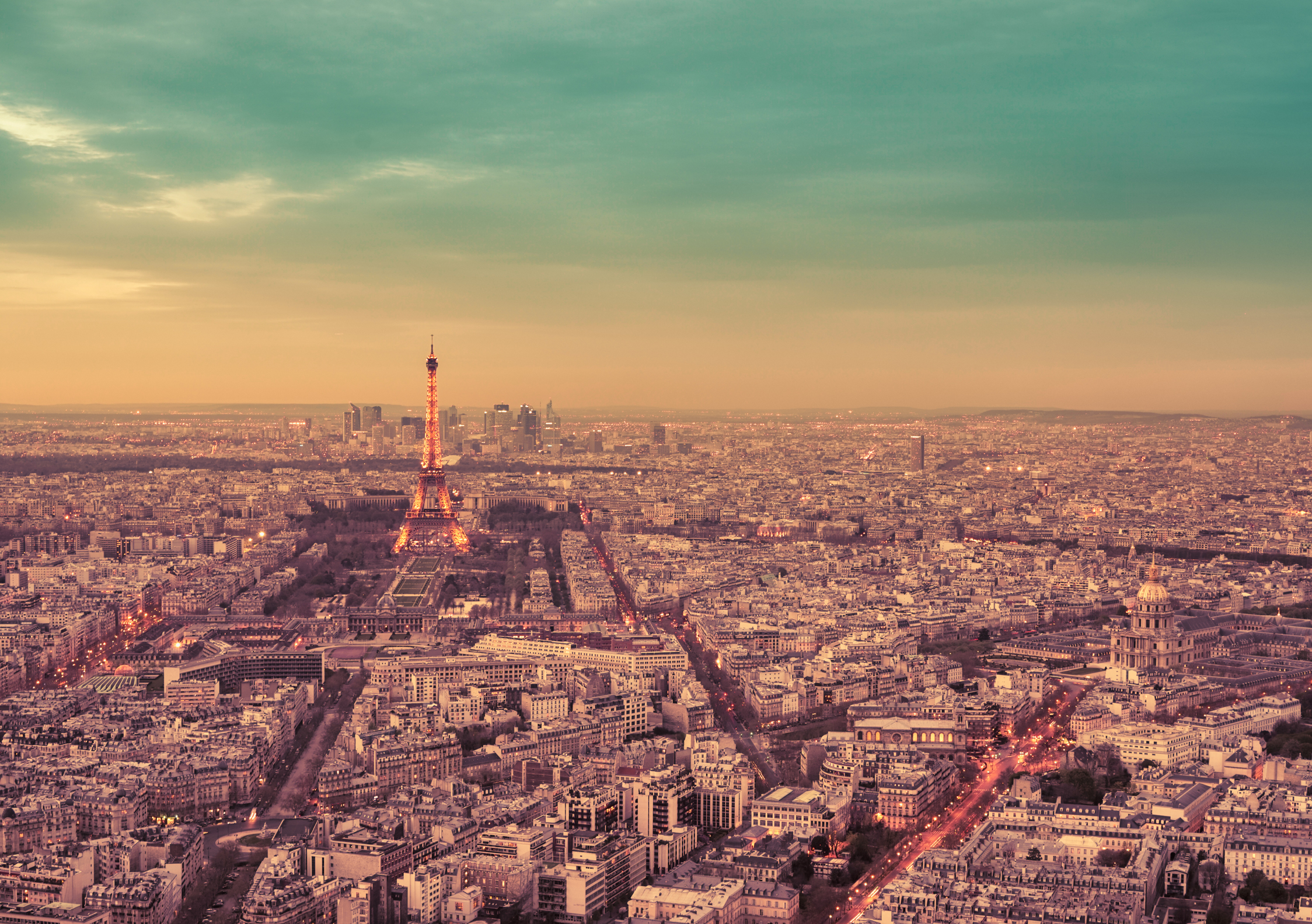 General 2248x1583 Eiffel Tower cityscape sky aerial view Paris France horizon