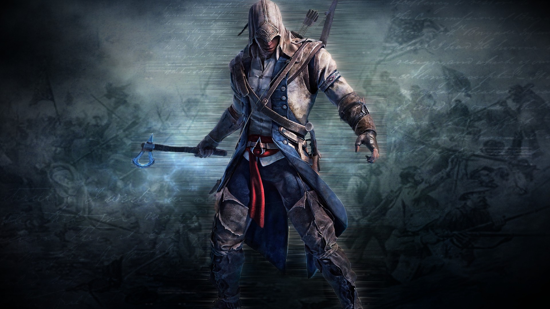General 1920x1080 video games Assassin's Creed axes Connor Kenway artwork Assassins Creed: Liberation video game art fantasy art