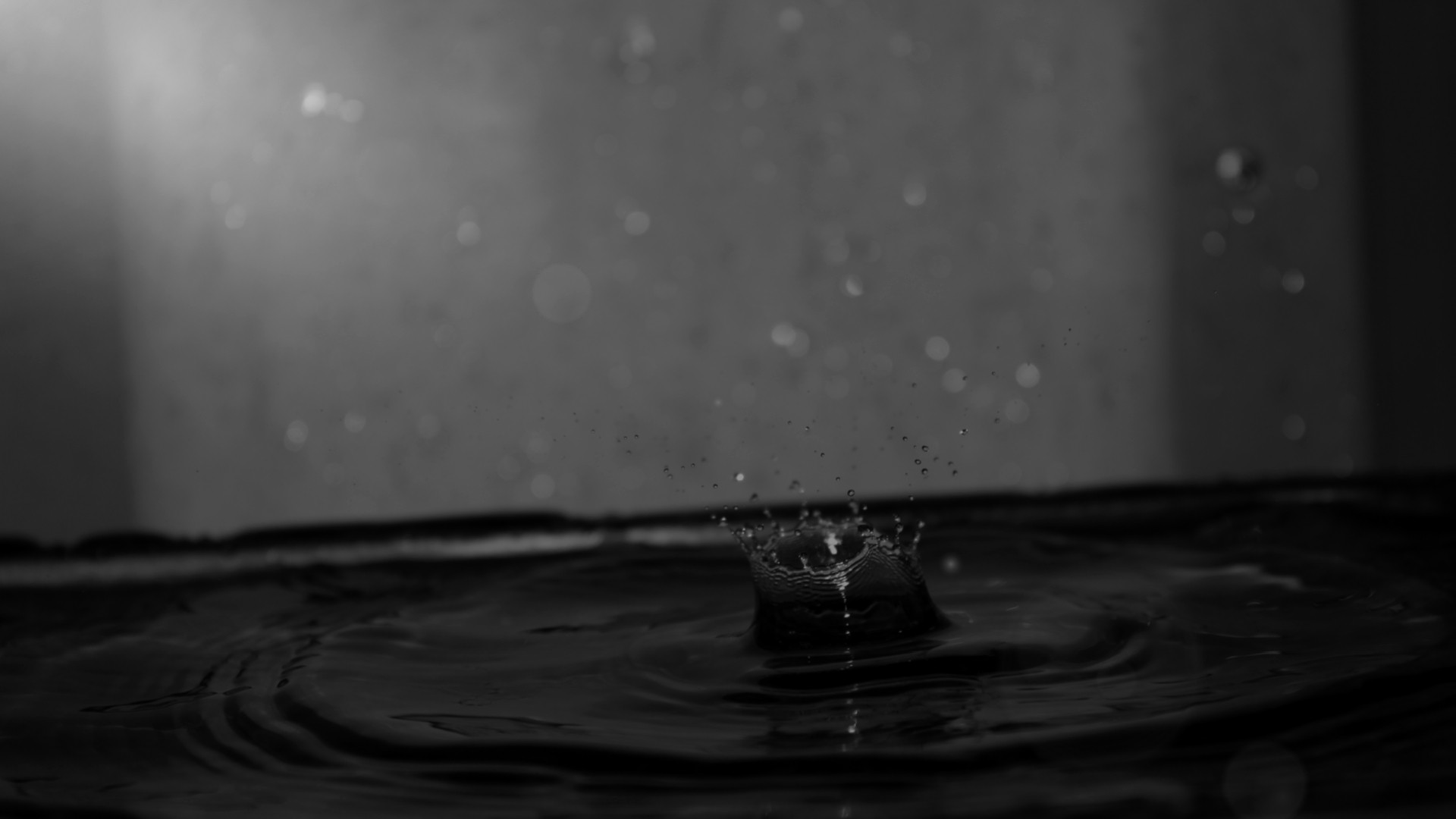 General 1920x1080 monochrome water water drops dark