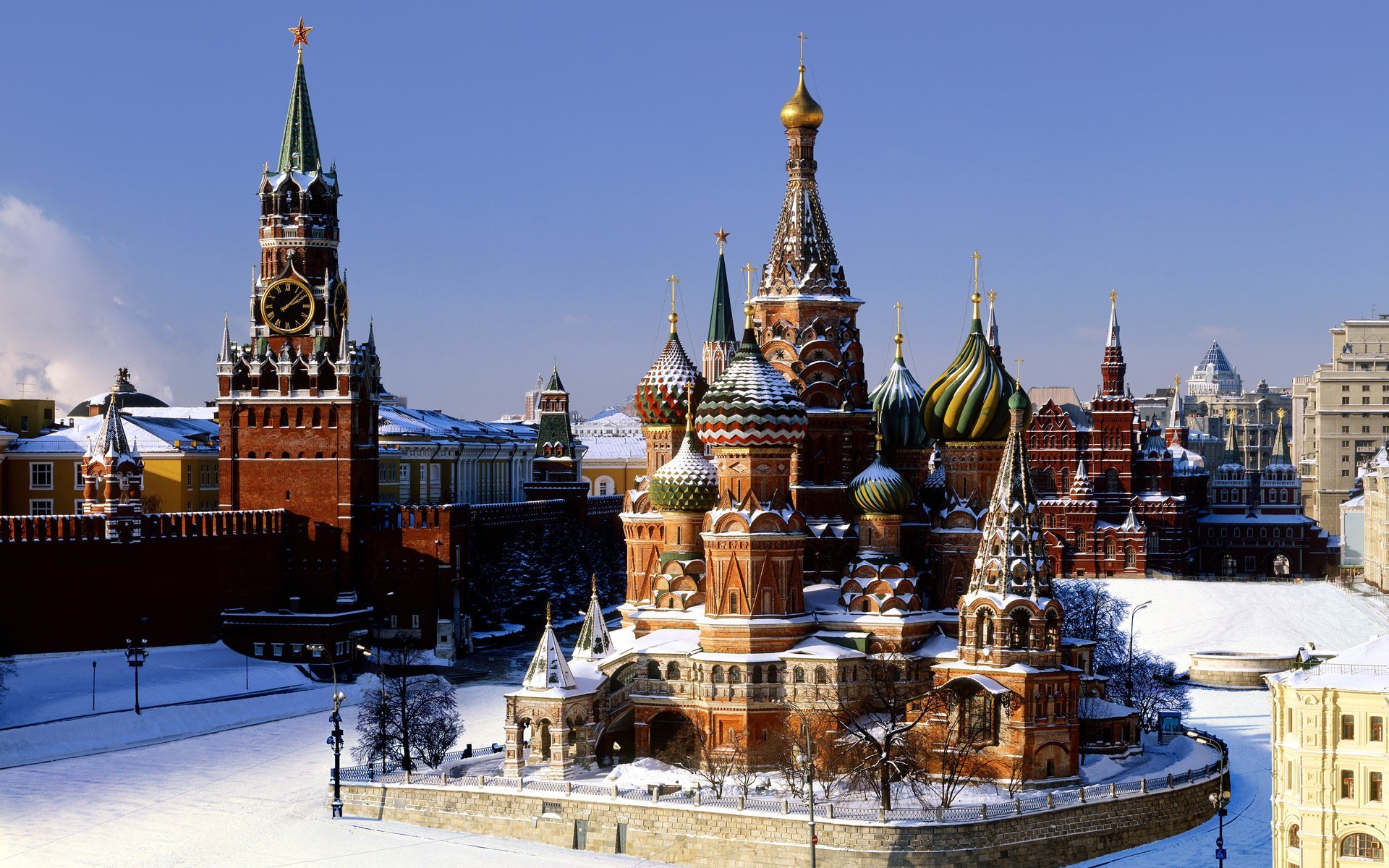 General 1920x1200 building Russia Moscow Saint Basil's Cathedral landmark Kremlin