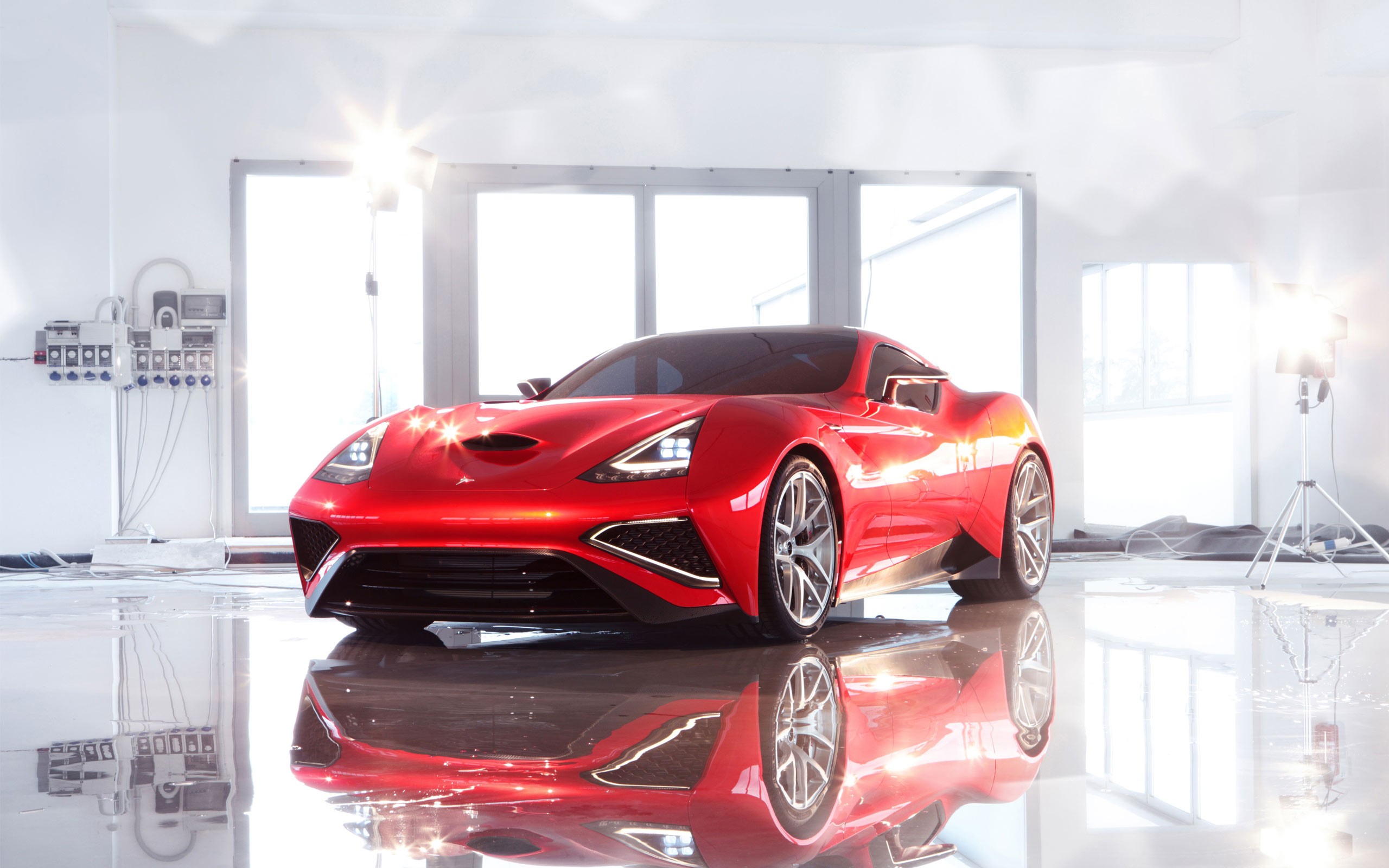 General 2560x1600 car red cars vehicle reflection supercars italian cars