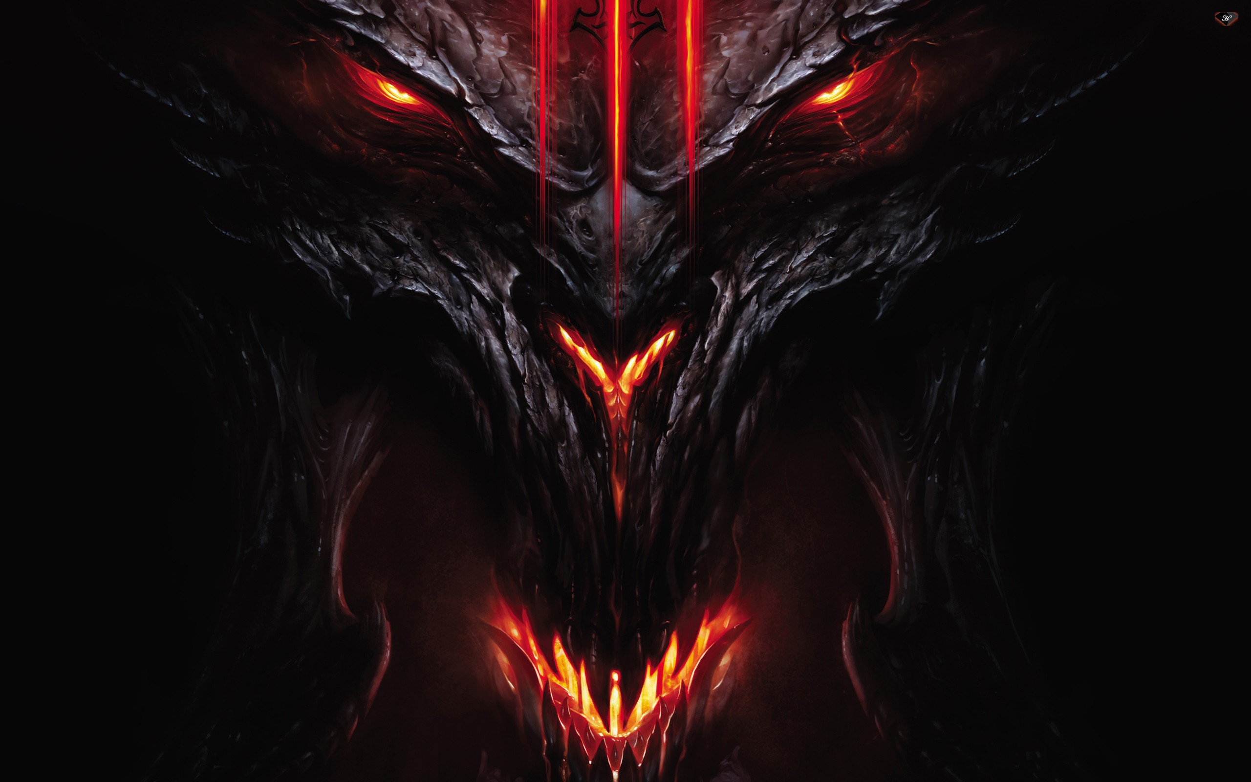General 2560x1600 video games Diablo III Diablo demon video game art PC gaming glowing eyes