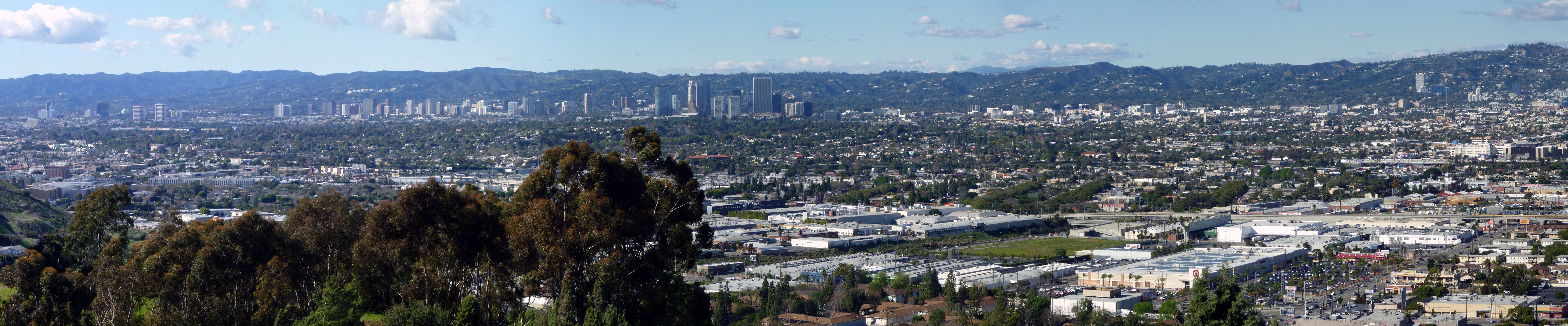 General 5760x1200 city Los Angeles triple screen cityscape USA