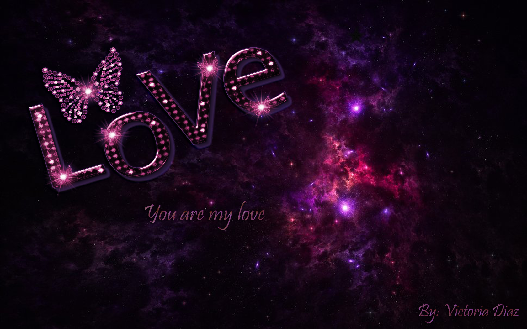 General 1680x1050 quote love digital art butterfly space