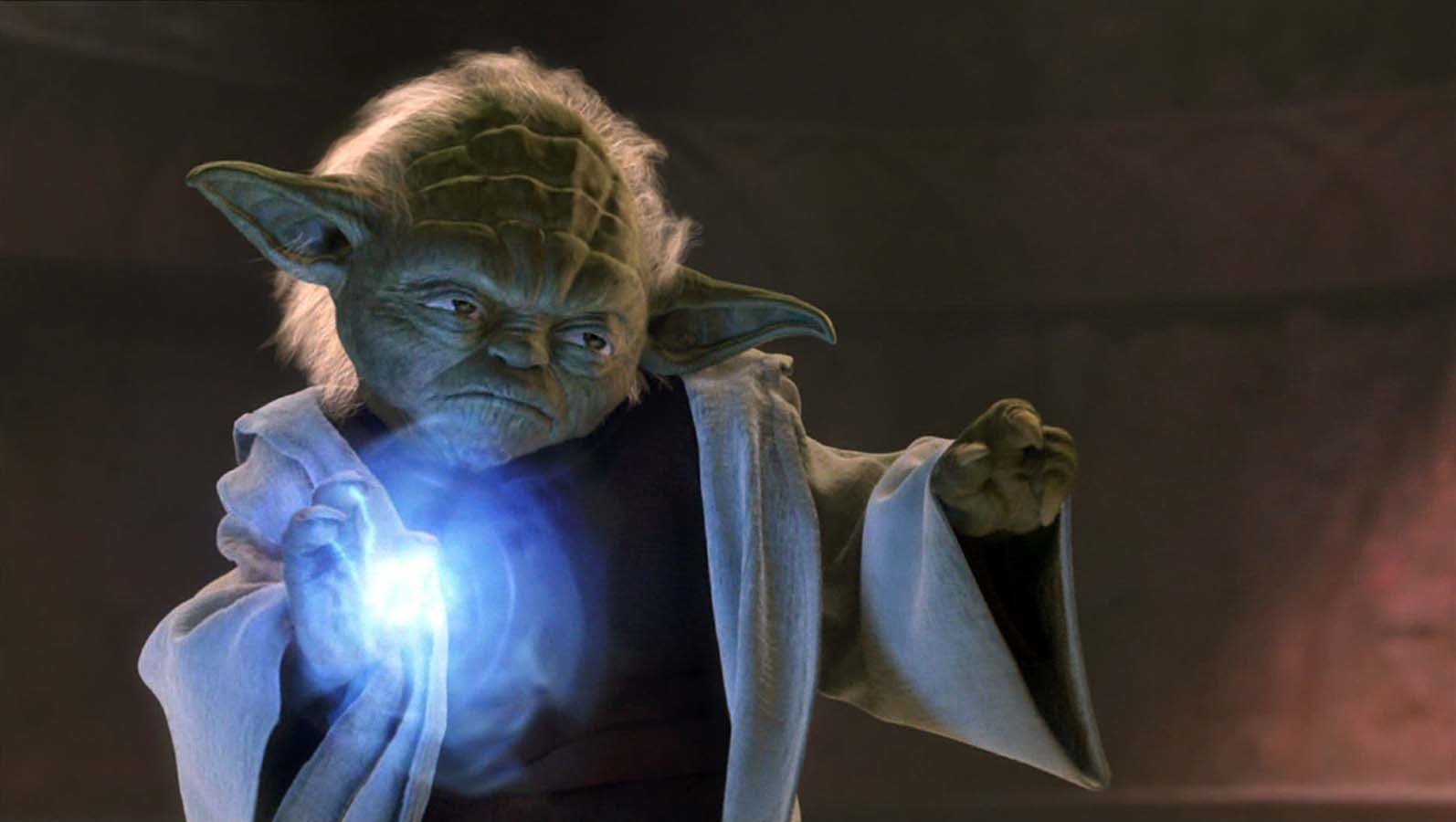 General 1594x900 Yoda Star Wars Jedi Star Wars: Episode II - The Attack of the Clones force lightning movie scenes movies CGI science fiction