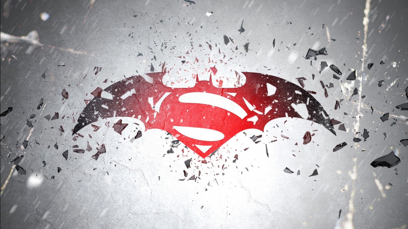 General 1366x768 Superman CGI logo Batman logo superman logo Batman v Superman: Dawn of Justice movies