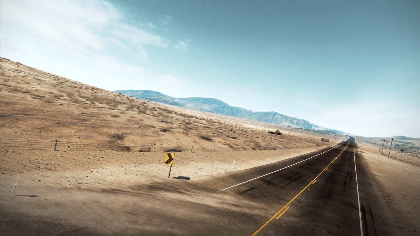 General 1366x768 road desert highway landscape