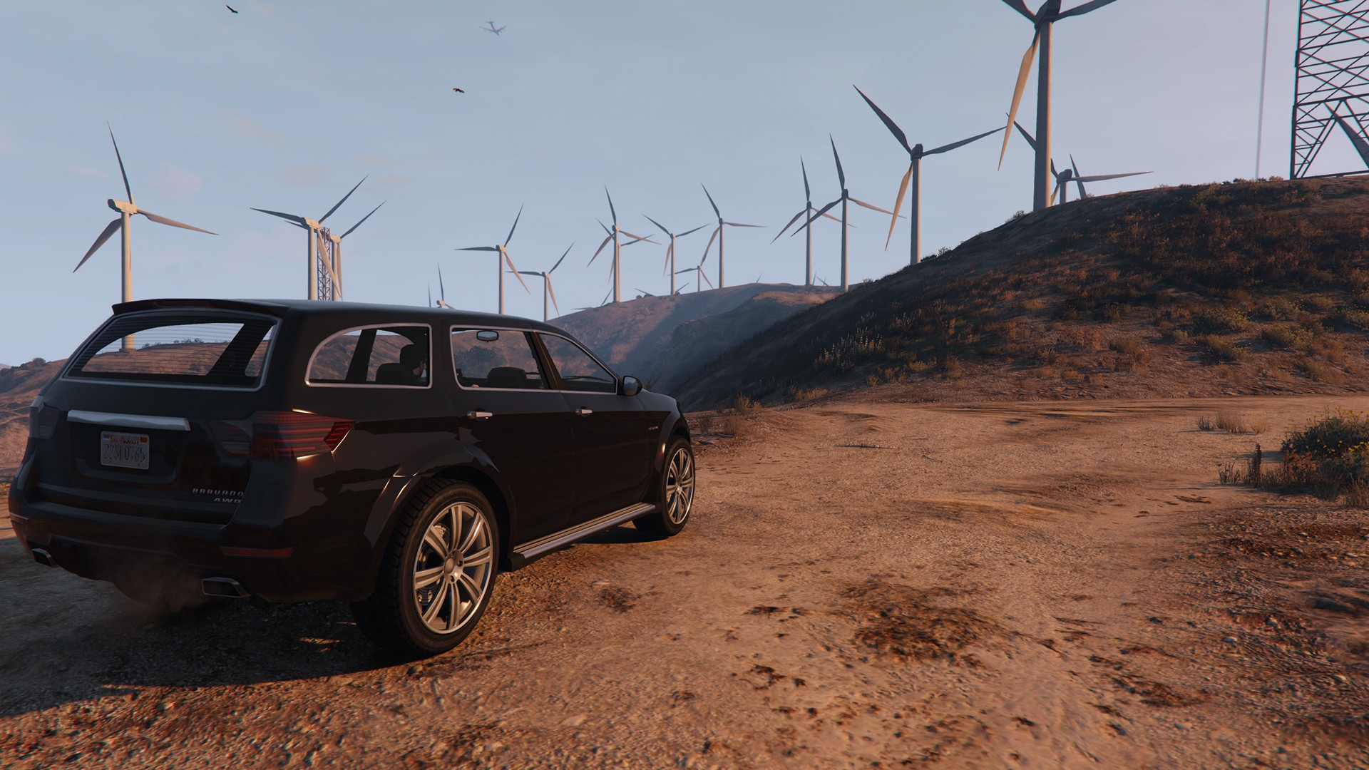 General 1920x1080 video games Grand Theft Auto V car PC gaming screen shot black cars vehicle