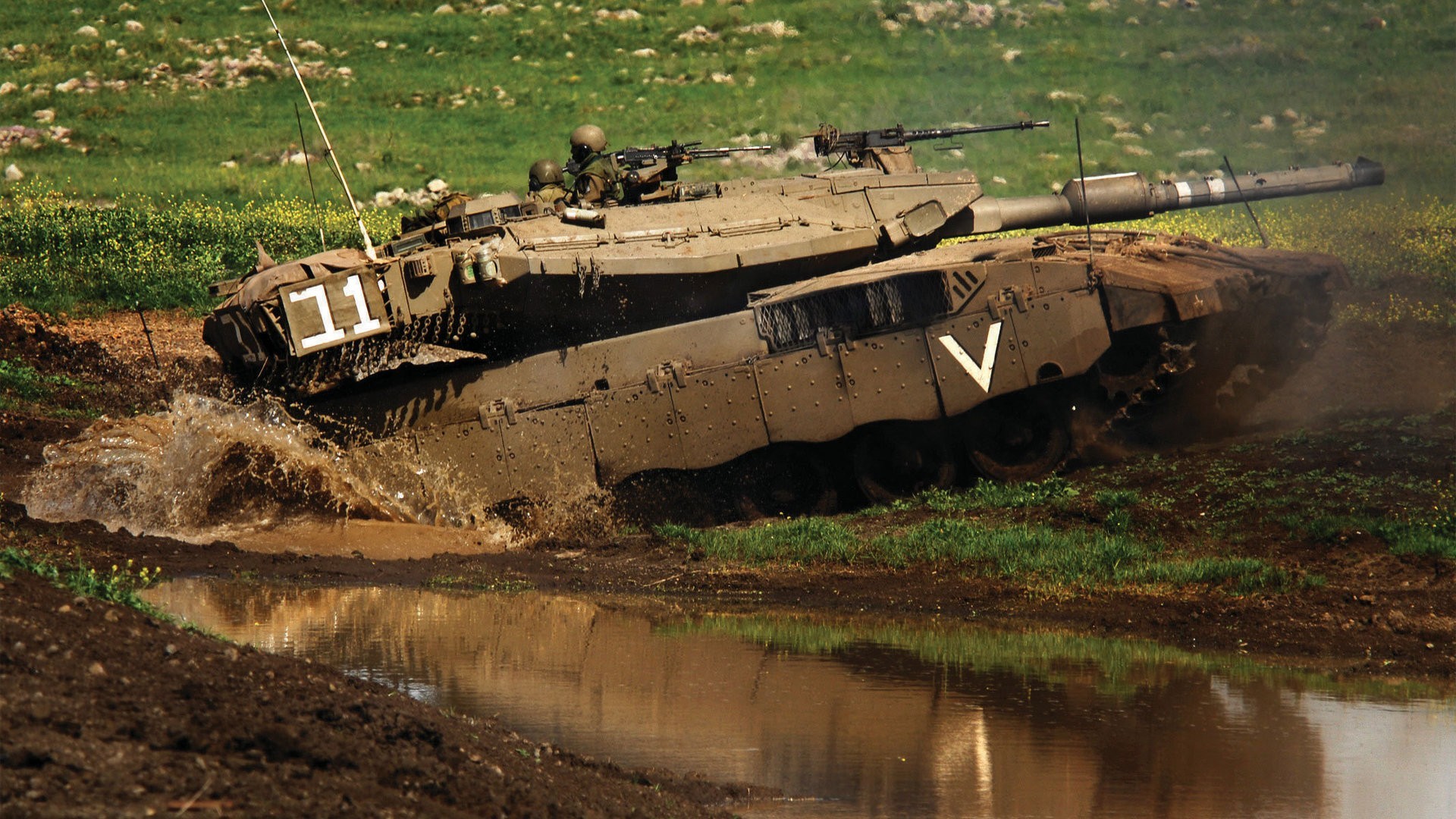 General 1920x1080 Merkava tank Merkava Mark IV military Israel Defense Forces vehicle mud dirt