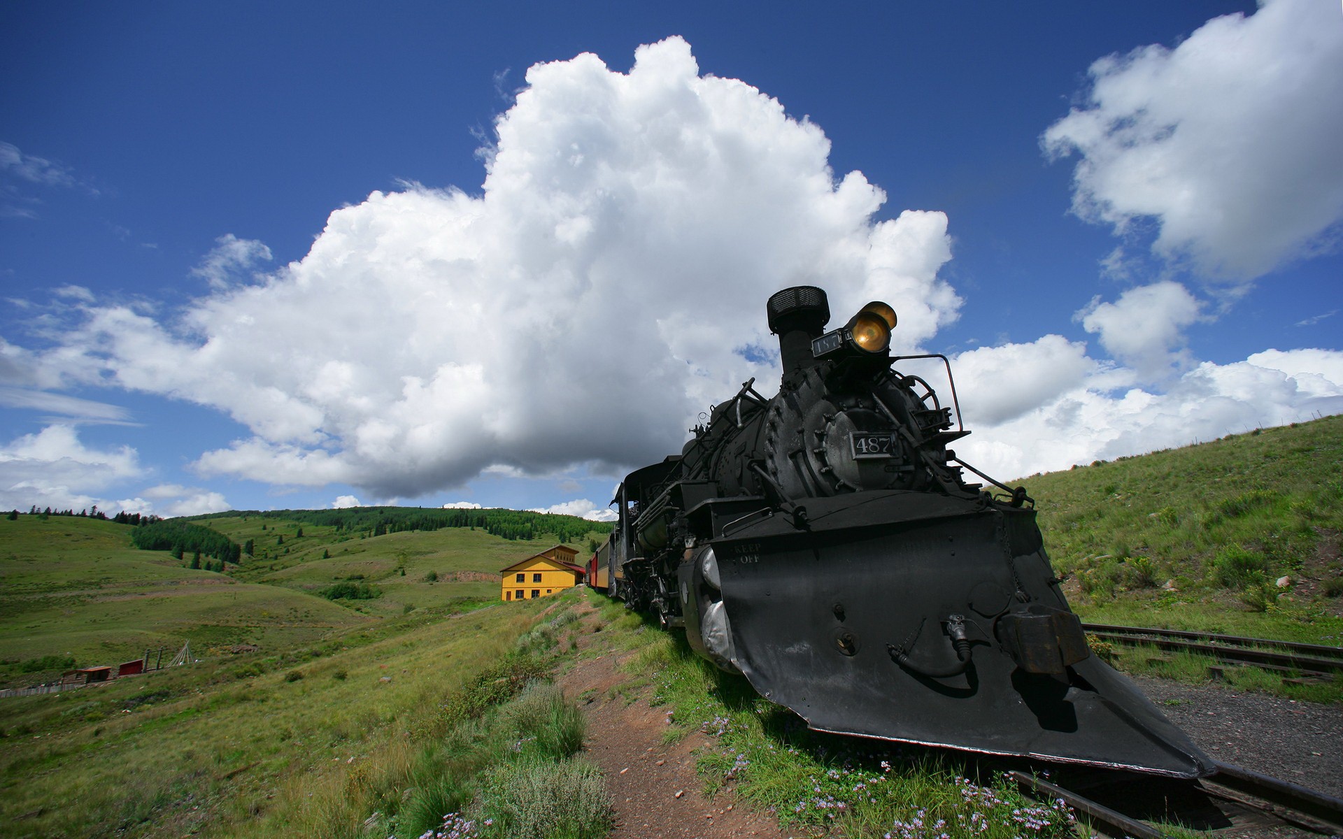 General 1920x1200 landscape train sky vehicle Steam Train steam locomotive