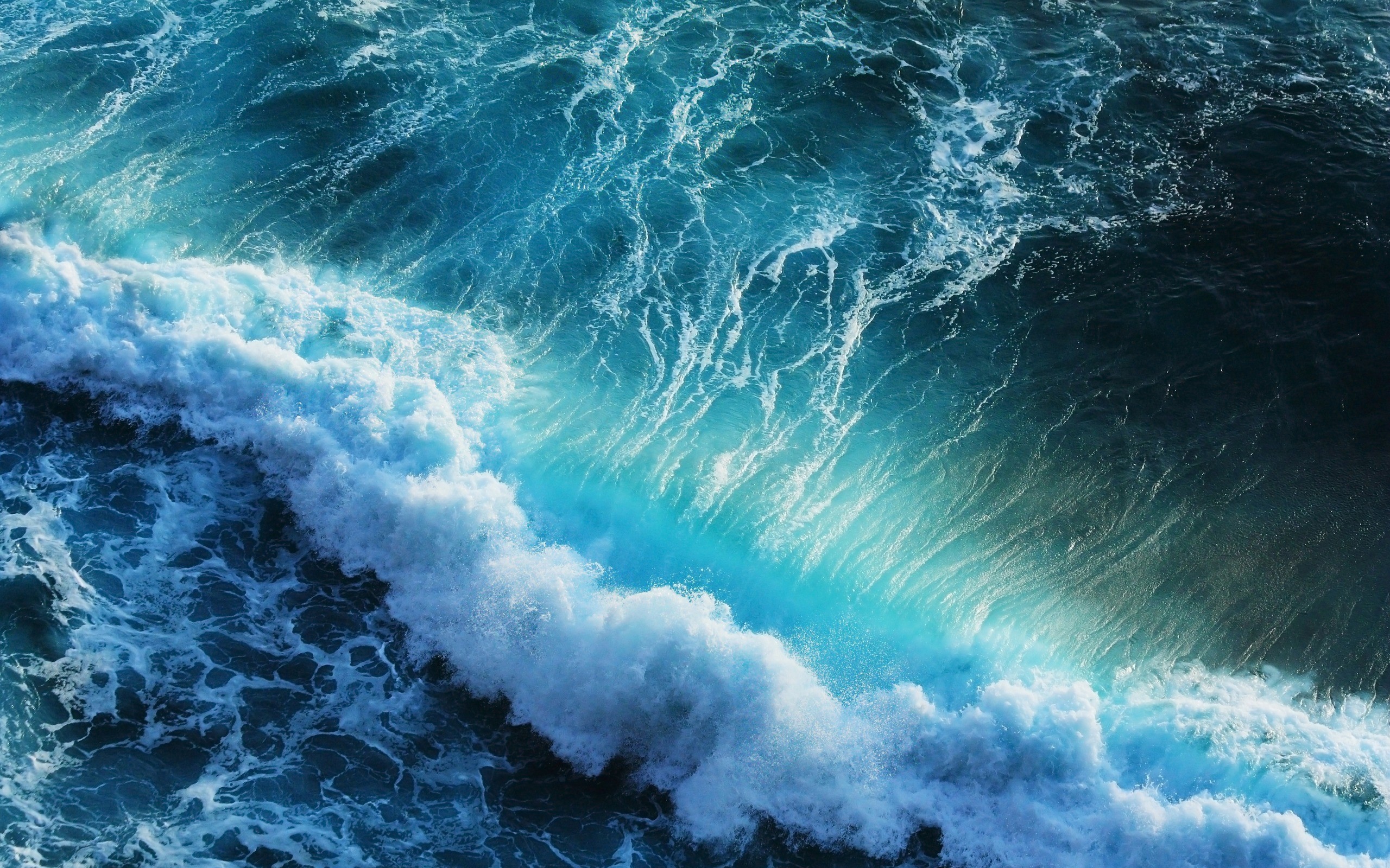 General 2560x1600 sea nature waves cyan water turquoise splashes