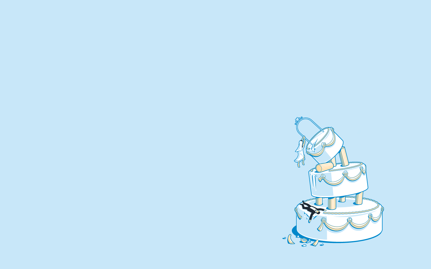 General 1440x900 blue background simple background digital art cake food humor