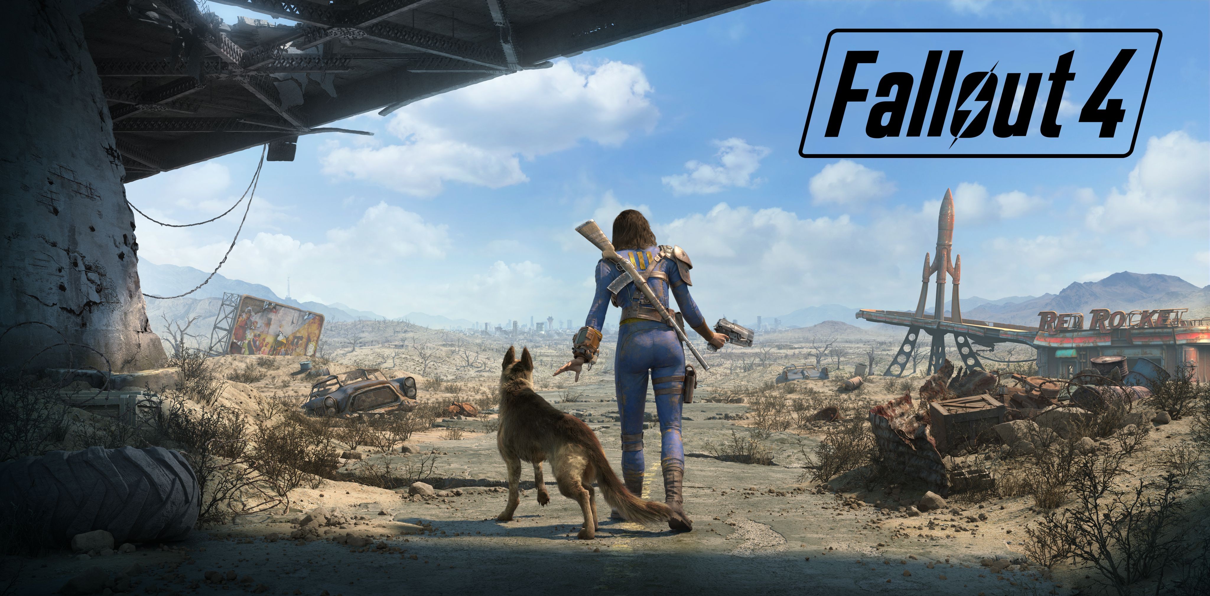 General 4096x2018 Fallout 4 Fallout German Shepherd video games PC gaming