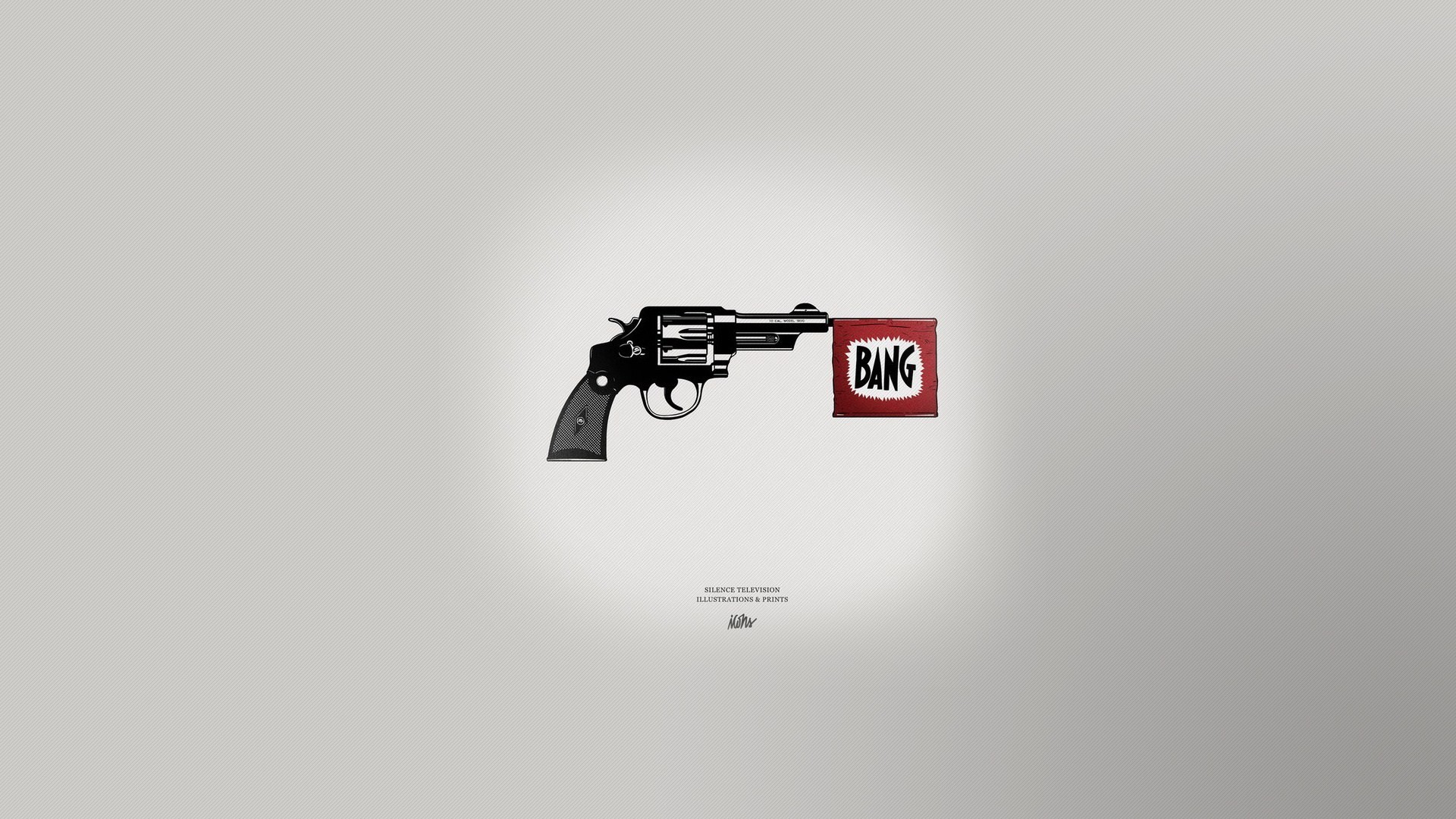 General 1920x1080 revolver minimalism simple background weapon humor