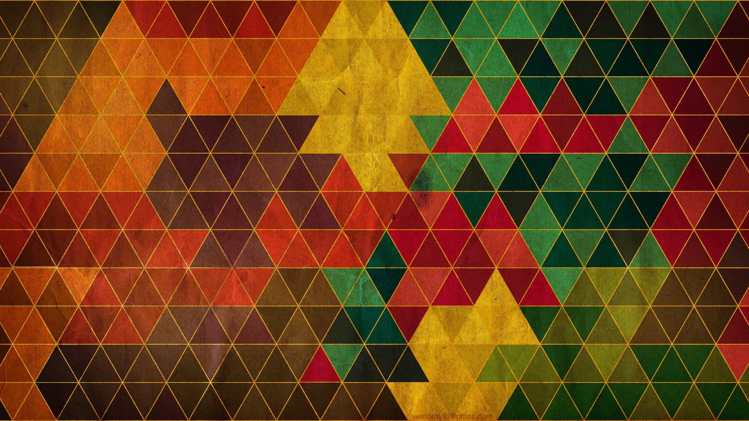 General 2560x1440 abstract colorful digital art texture pattern artwork triangle