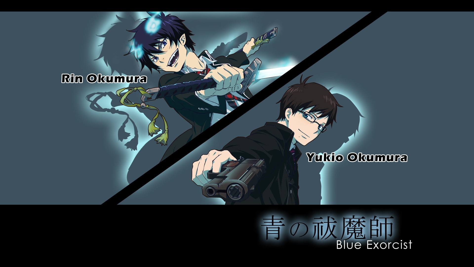 Anime 1920x1080 Okumura Rin Okumura Yukio anime Blue Exorcist anime boys