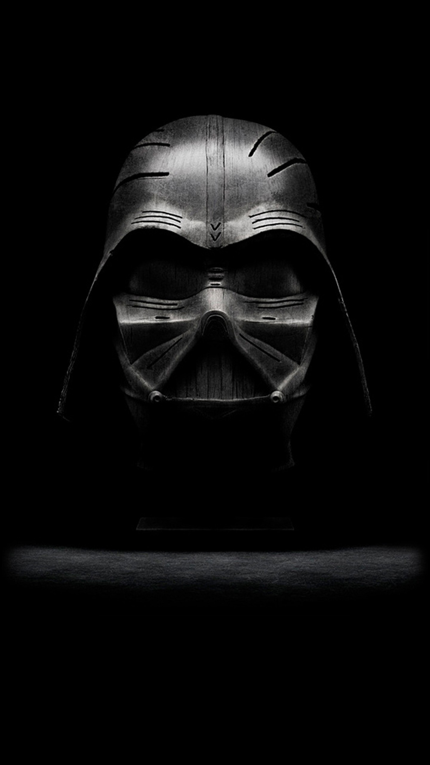 General 1440x2560 Darth Vader portrait display Star Wars Villains Sith mask dark black Star Wars digital art black background monochrome