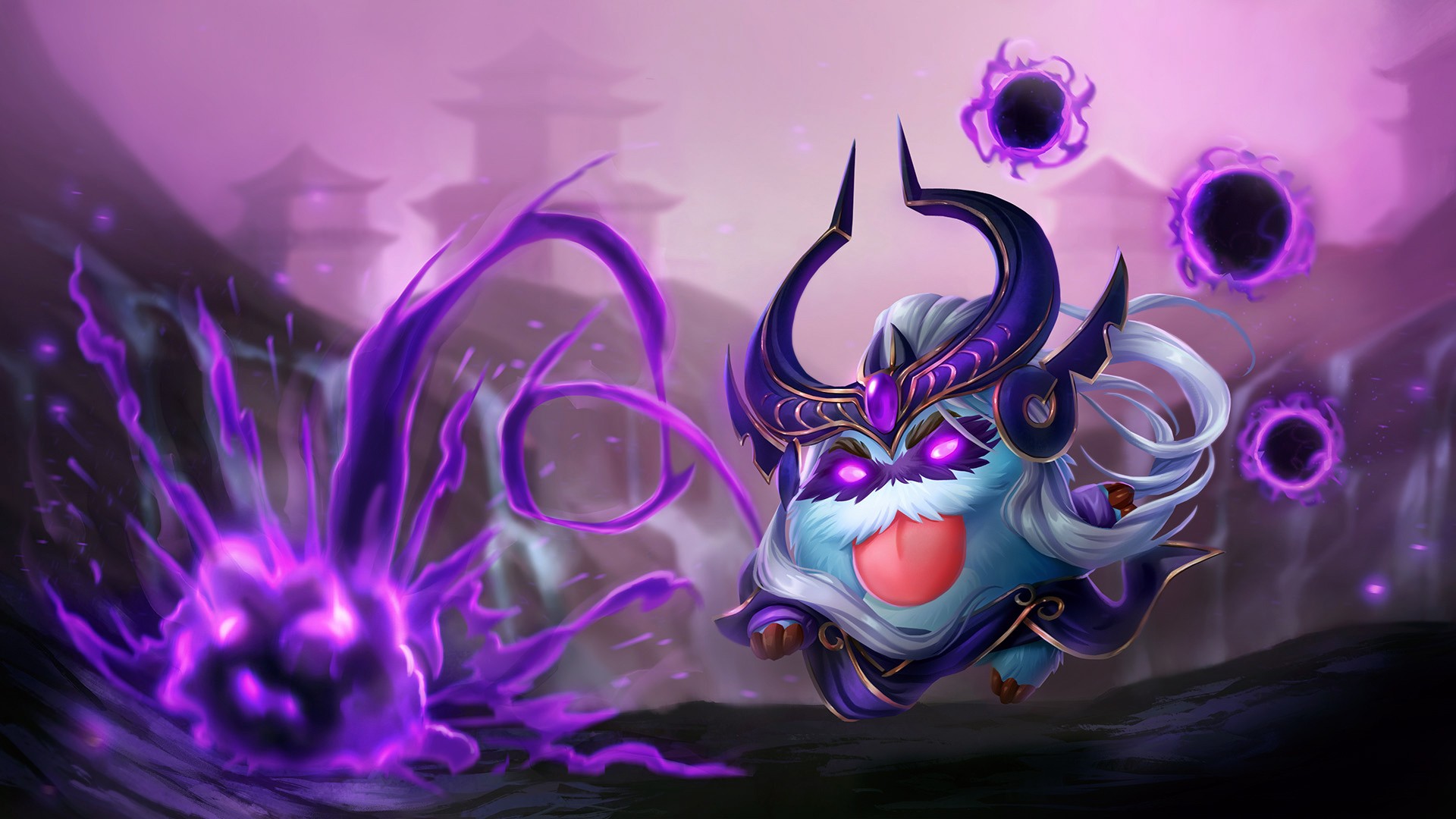 General 1920x1080 League of Legends Syndra (League of Legends) Poro (League of Legends) PC gaming digital art