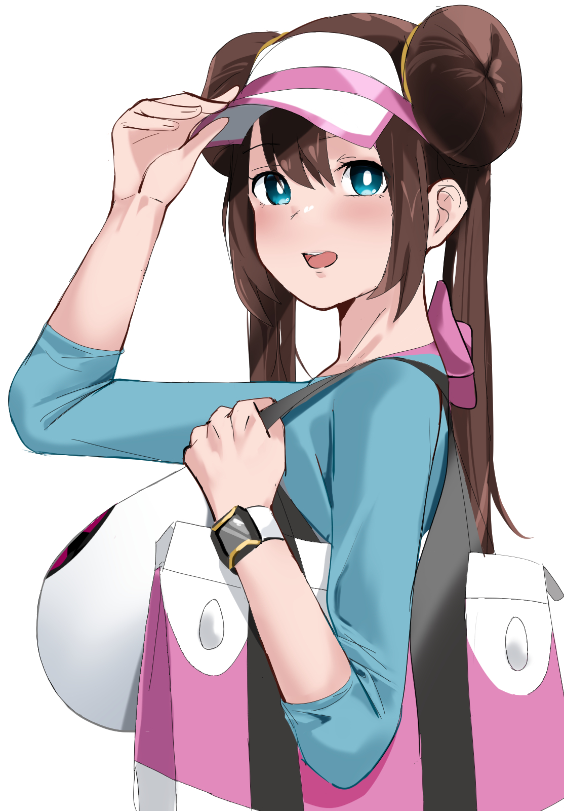 Anime 1114x1600 anime anime girls Pokémon Rosa (Pokémon) long hair twintails brunette solo artwork digital art fan art hat