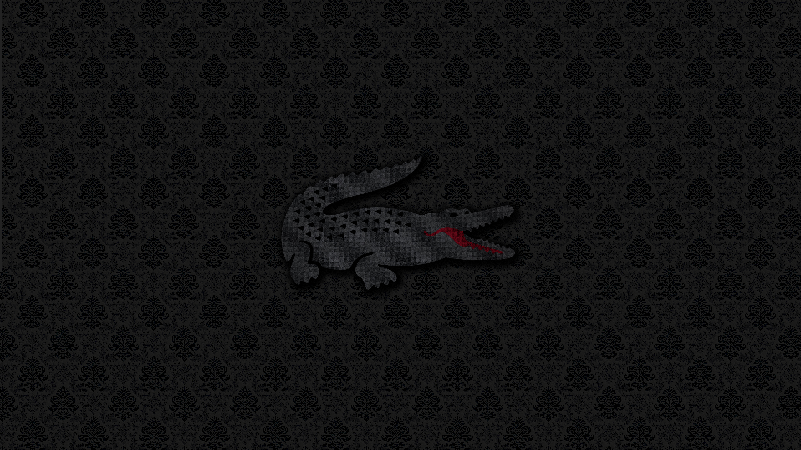 General 2560x1440 logo monochrome black background pattern lacoste brand