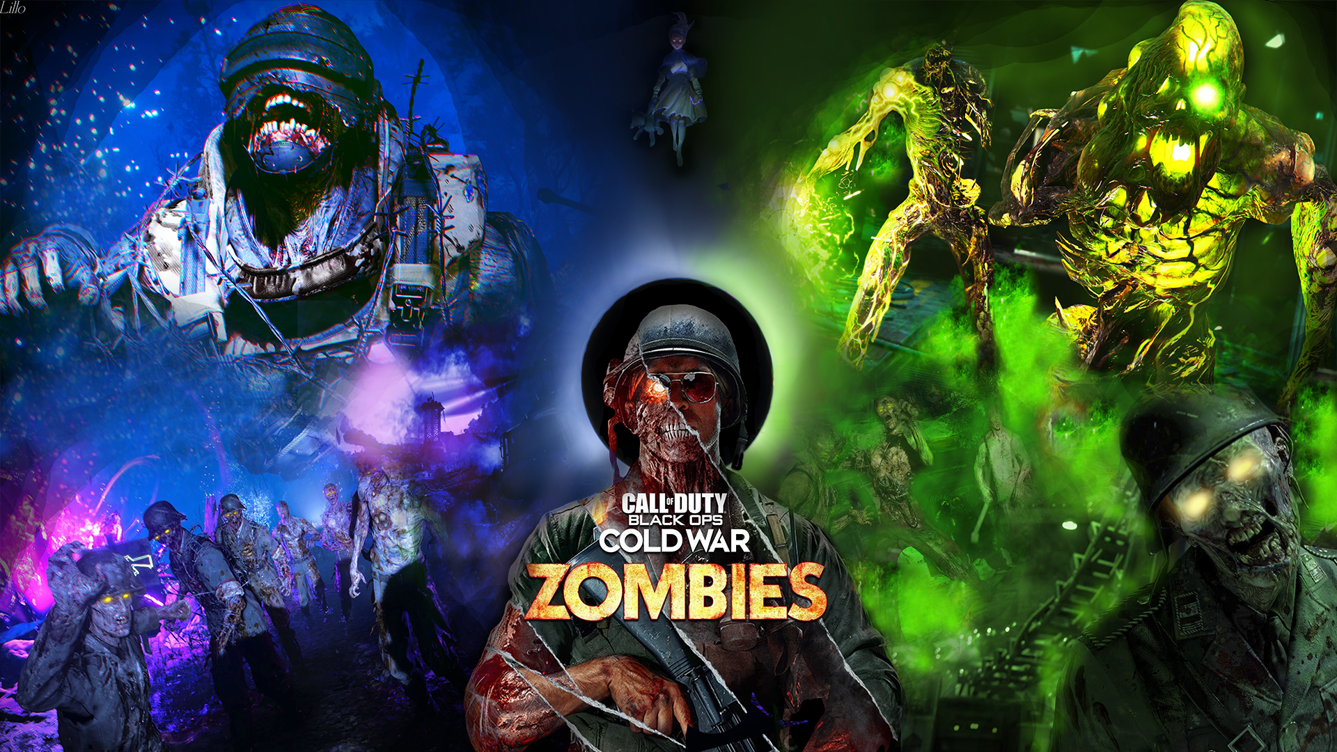 General 1920x1080 video games PC gaming collage zombies undead call of duty: Black Ops Cold War Zombies