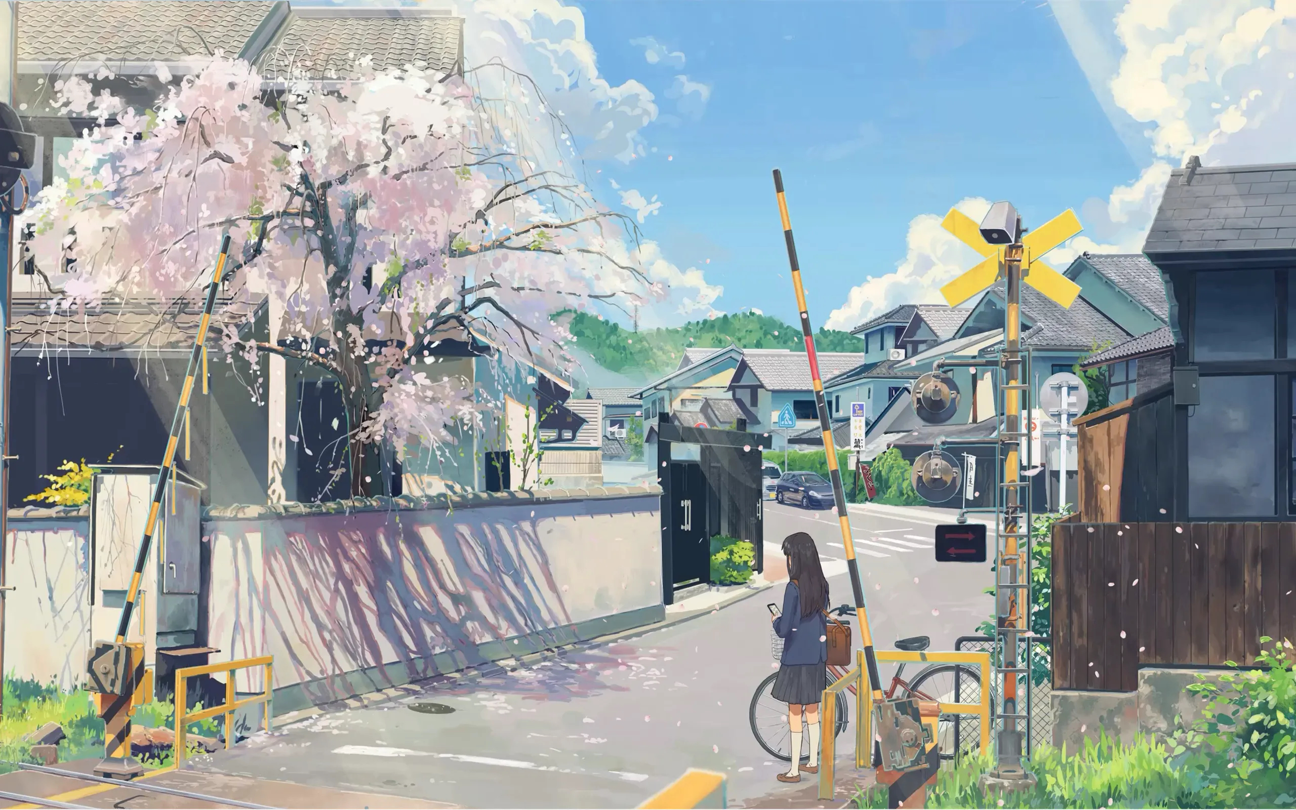 Anime 2560x1600 bicycle artwork anime anime girls Pao Yong