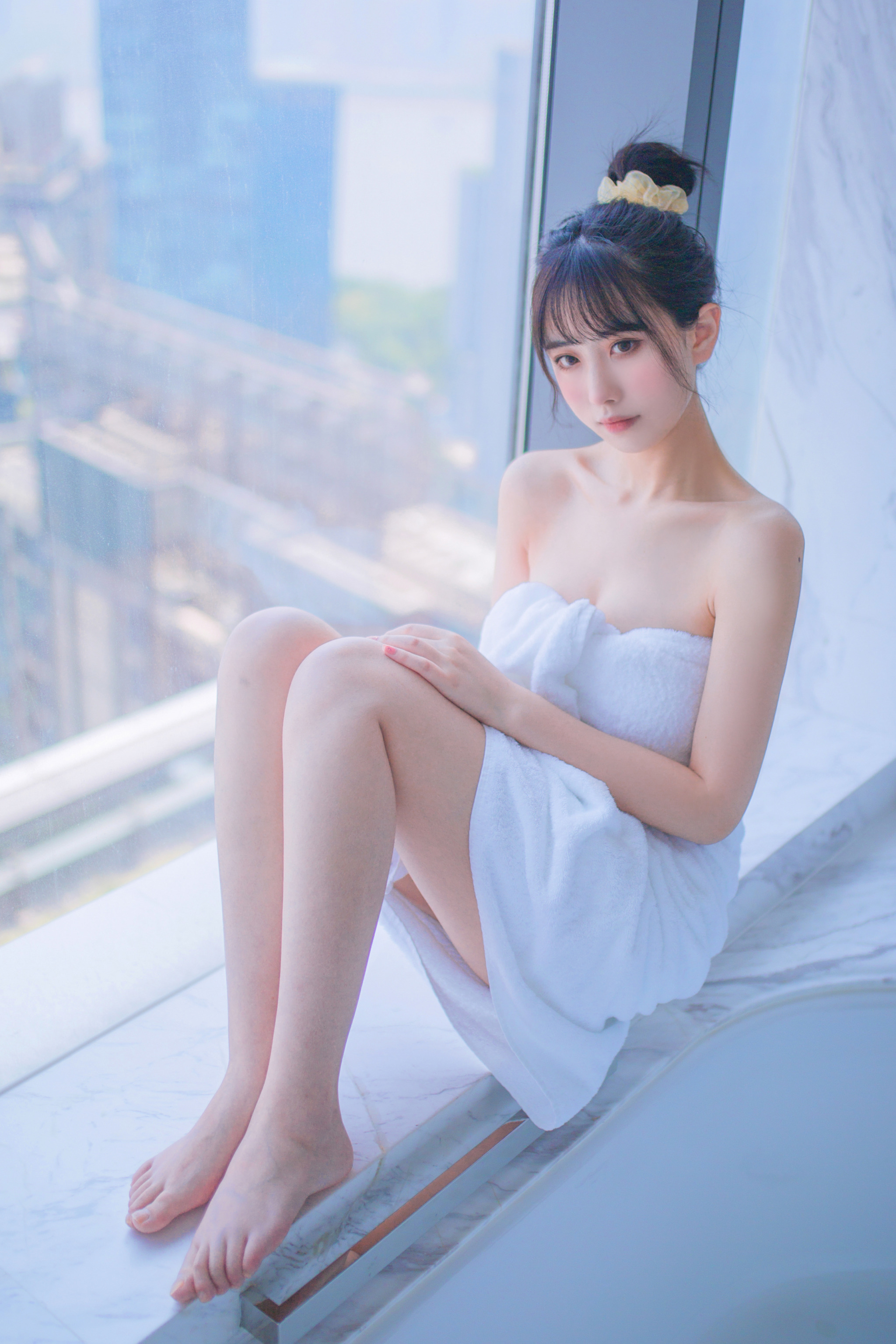 People 2048x3072 Asian women nude model towel Nian Xue