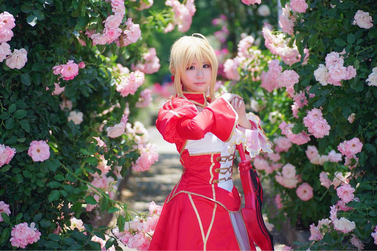 People 1280x853 Asian Japanese Japanese women women cosplay Fate series Fate/Extra Fate/Extra CCC Fate/Grand Order Nero Claudius blonde long hair