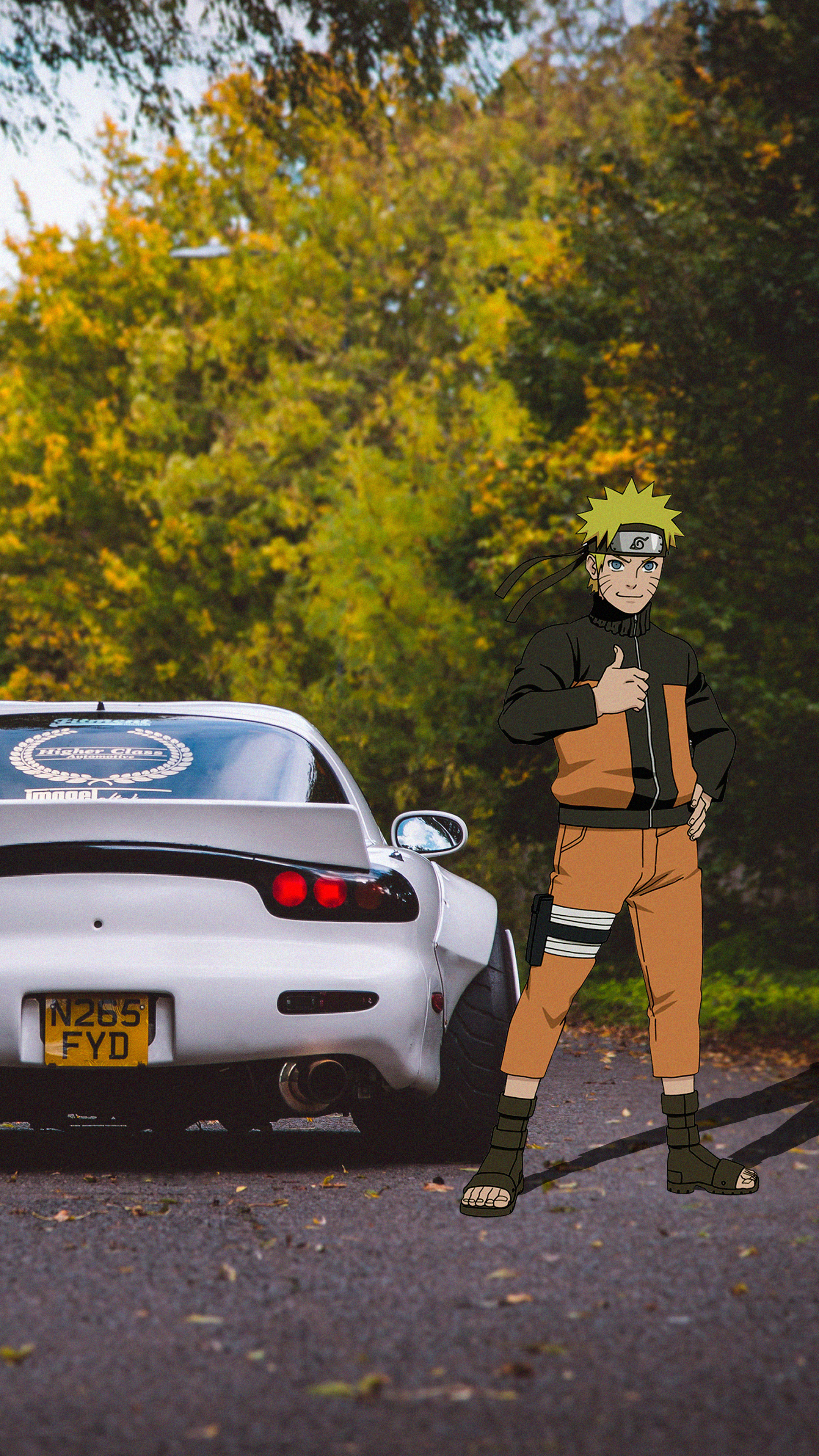 Anime 2160x3840 anime boys Naruto (anime) jdmxanime Japanese cars Mazda RX-7 car animeirl