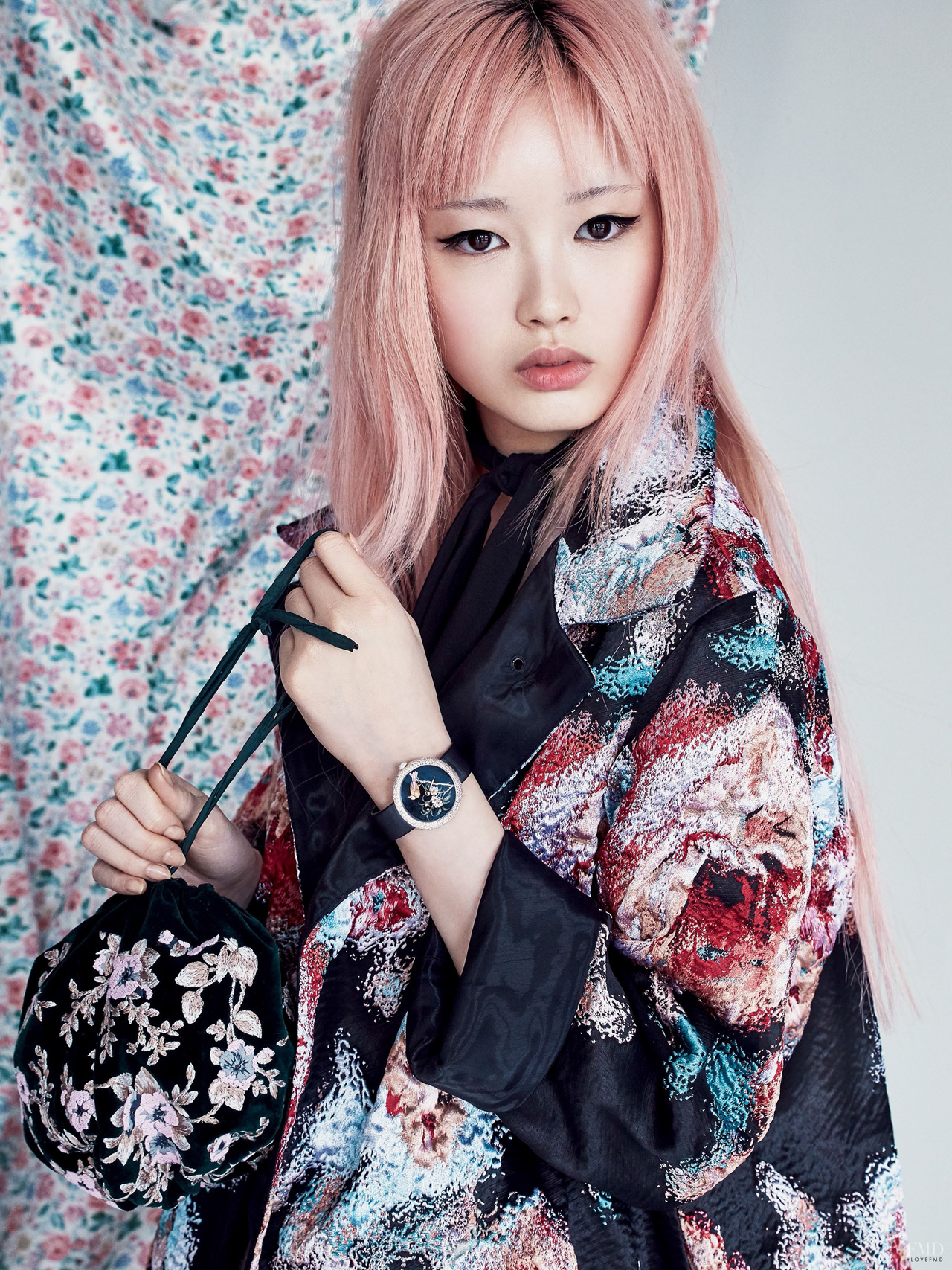 People 1280x1707 Fernanda Ly women model pink hair Chinese indoors Chinese model Asian