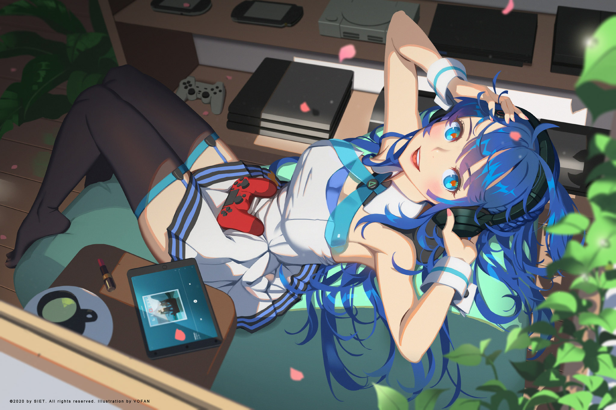 Anime 2048x1365 anime anime girls vofan blue hair