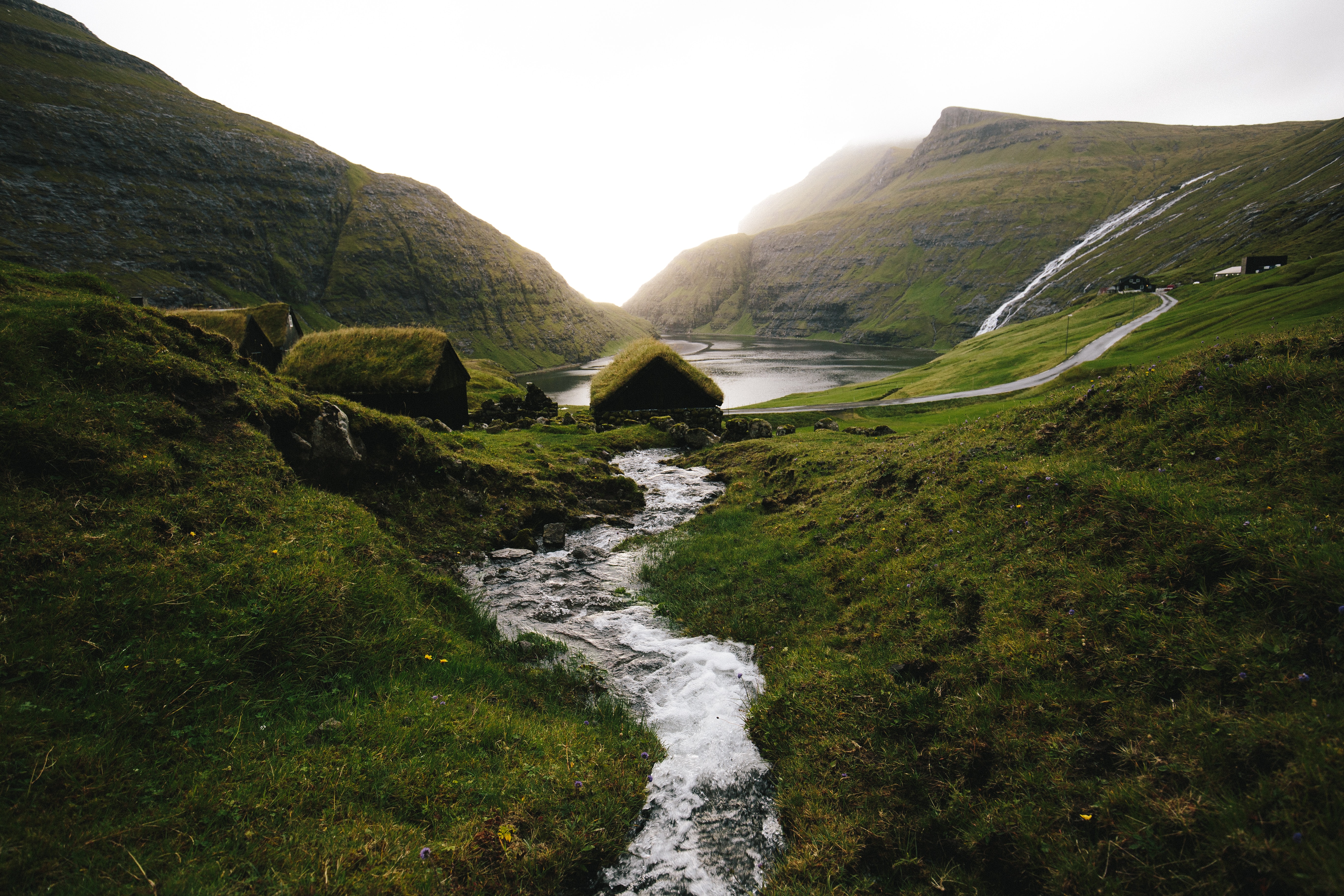 General 5472x3648 Faroe Islands stream landscape river grass