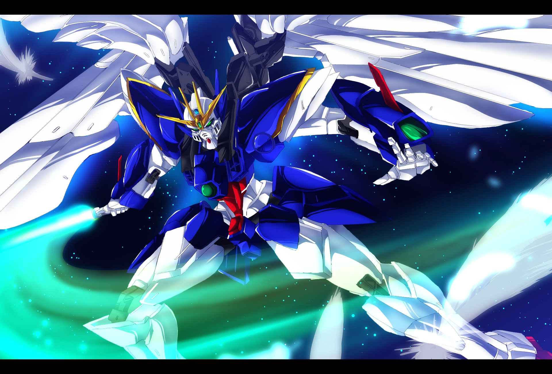 Anime 1920x1300 anime mechs Super Robot Taisen Gundam Mobile Suit Gundam Wing Wing Gundam Zero artwork digital art fan art
